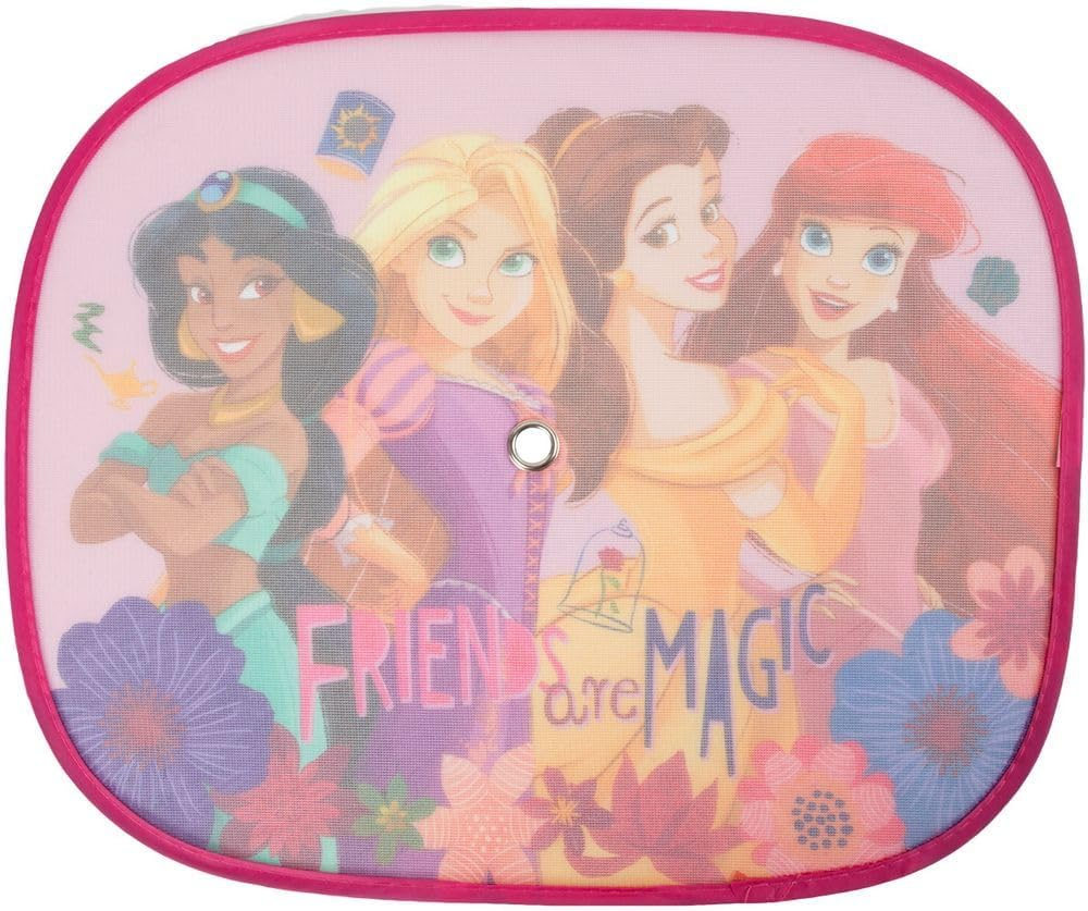 Disney Princess Girls 44 X 35Cm Side Awnings with Jasmine Rapunzel Belle Ariel Graphics on Pink Background image number 2
