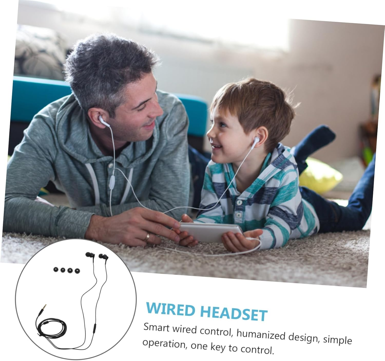 CLISPEED -Ear Earphones with 3.5Mm Plug and Volume Control, Wired Ergonomic Earbuds for Phones, Tablets, Laptops, Compatible with Desktop Computers, Random Color, Suitable for Daily Audio Use image number 5