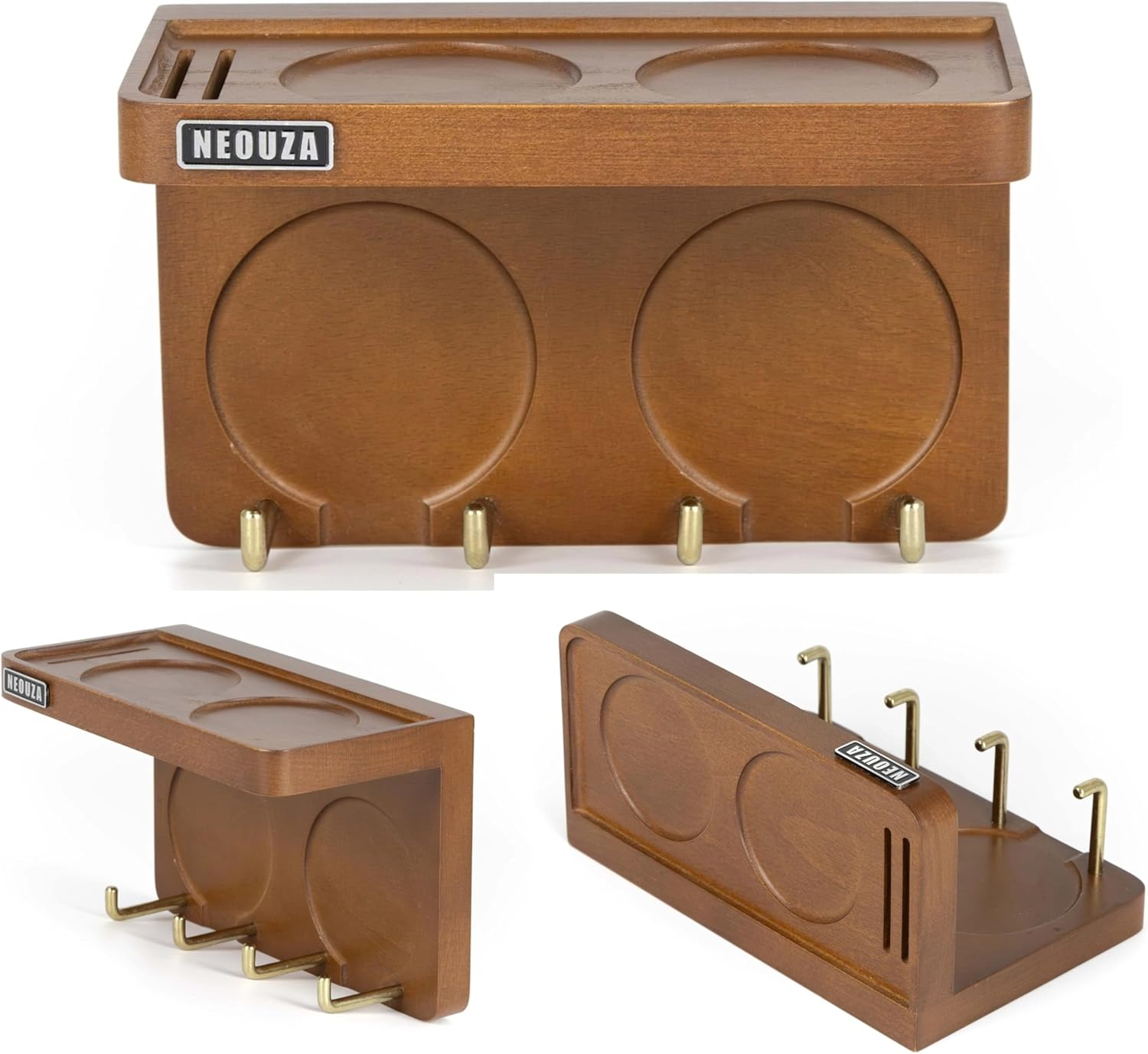 NEOUZA Mini Espresso Accessories Holder Station Wall Mounted Organizer for 51/53/58Mm Coffee Tamper Distributor Portafilter Storage Shelf for Bar Home Office image number 4