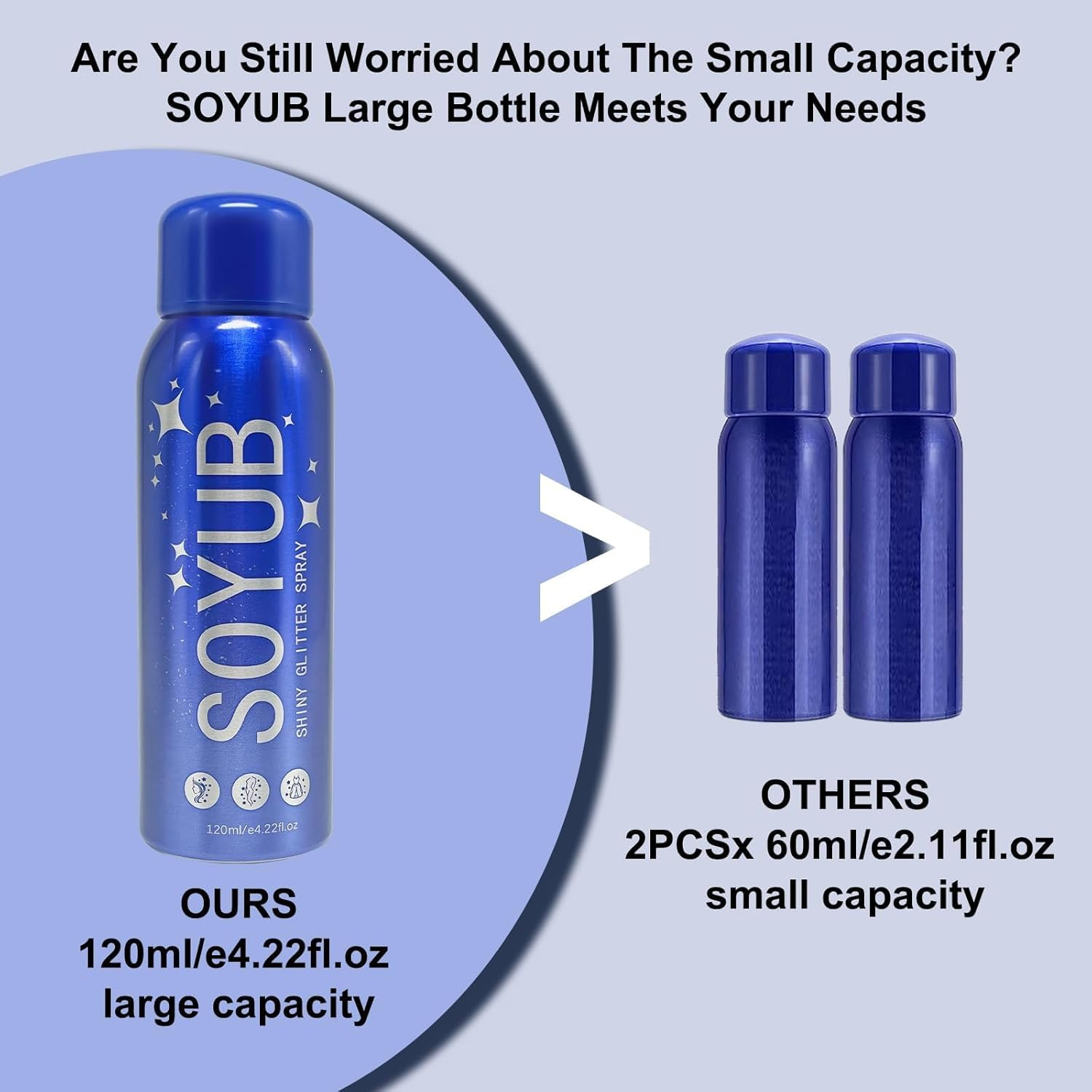 Body Glitter Spray, Waterproof Sparkling Spray for Hair, Face, Skin, Clothing, Sparkle Hairspray Long-Lasting Shinny Powder, Shimmer for Stage Makeup, Festival, Party for Women Girls image number 2