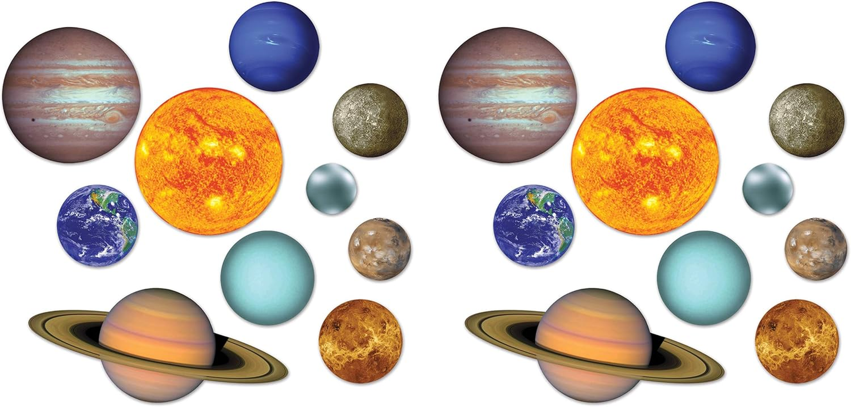 Beistle 54755 20Piece Solar System Cutouts, 4.25" - 22", Multicolored image number 2