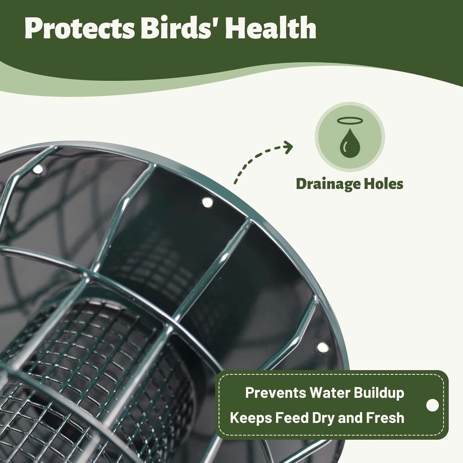 Wild Bird Feeder Squirrel Proof for Outdoors Hanging, All Metal Bird Seed Feeders for outside Winters for Cardinals Capacity Goldfinch image number 5