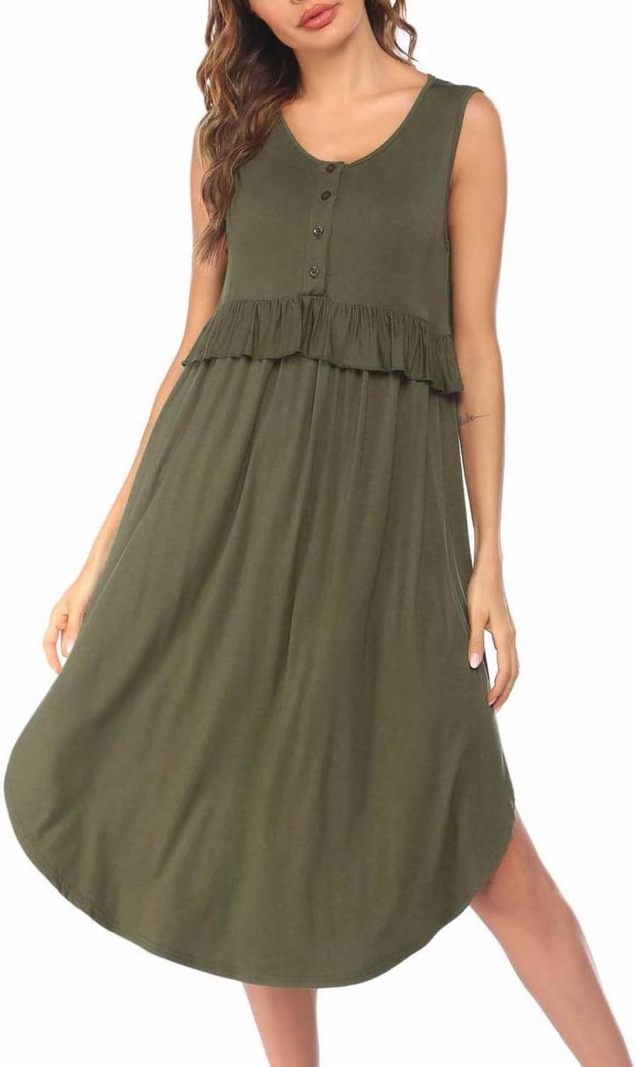 Maternity Outfit Women'S Maternity Nursing Dresses Split Long Dress for Breastfeeding Maternity Xmas Dress