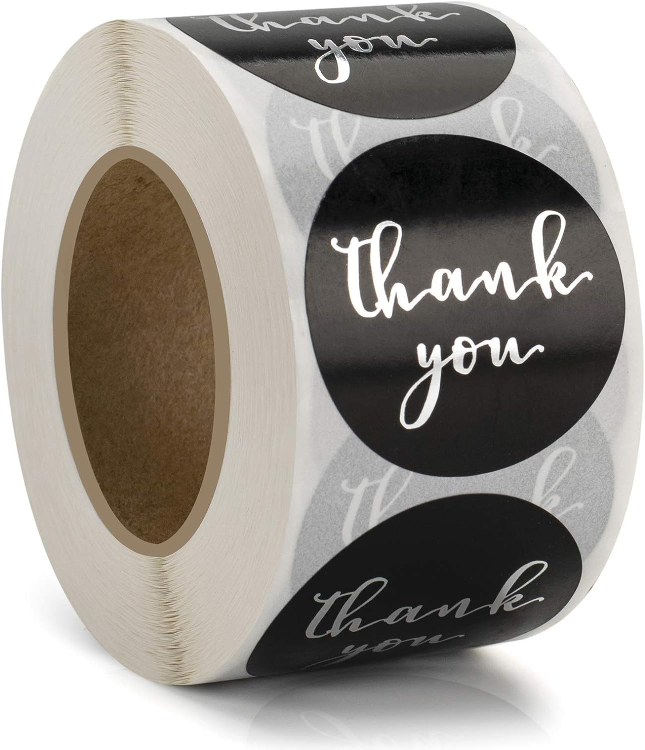 Thank You Stickers Small Business - 1.5&rdquo; round Labels &ndash;Stickers Roll with Gold Font Thank You - Waterproof Packaging for Business Boutiques Retailers for Crafters & Online Sales &ndash; 500 Label Roll image number 1