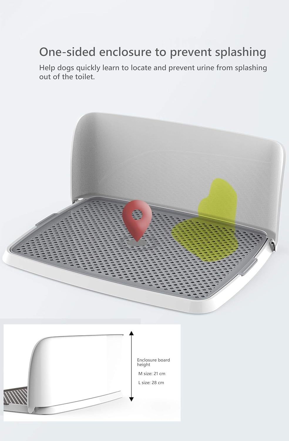 Detachable PET Dog Puppy Potty Training Tray PAD Pee Toilet (L, Blue)