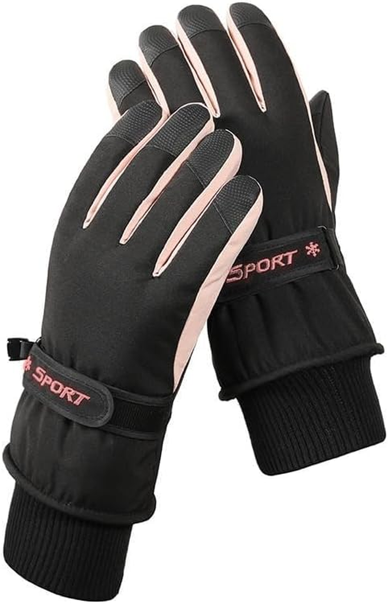 ZANZER Ski Gloves, Winter Touchscreen Snow Gloves Winter Gloves Women for Cold Weather, Windproof Snowboard Gloves for Ski Driving Cycling Hiking Running