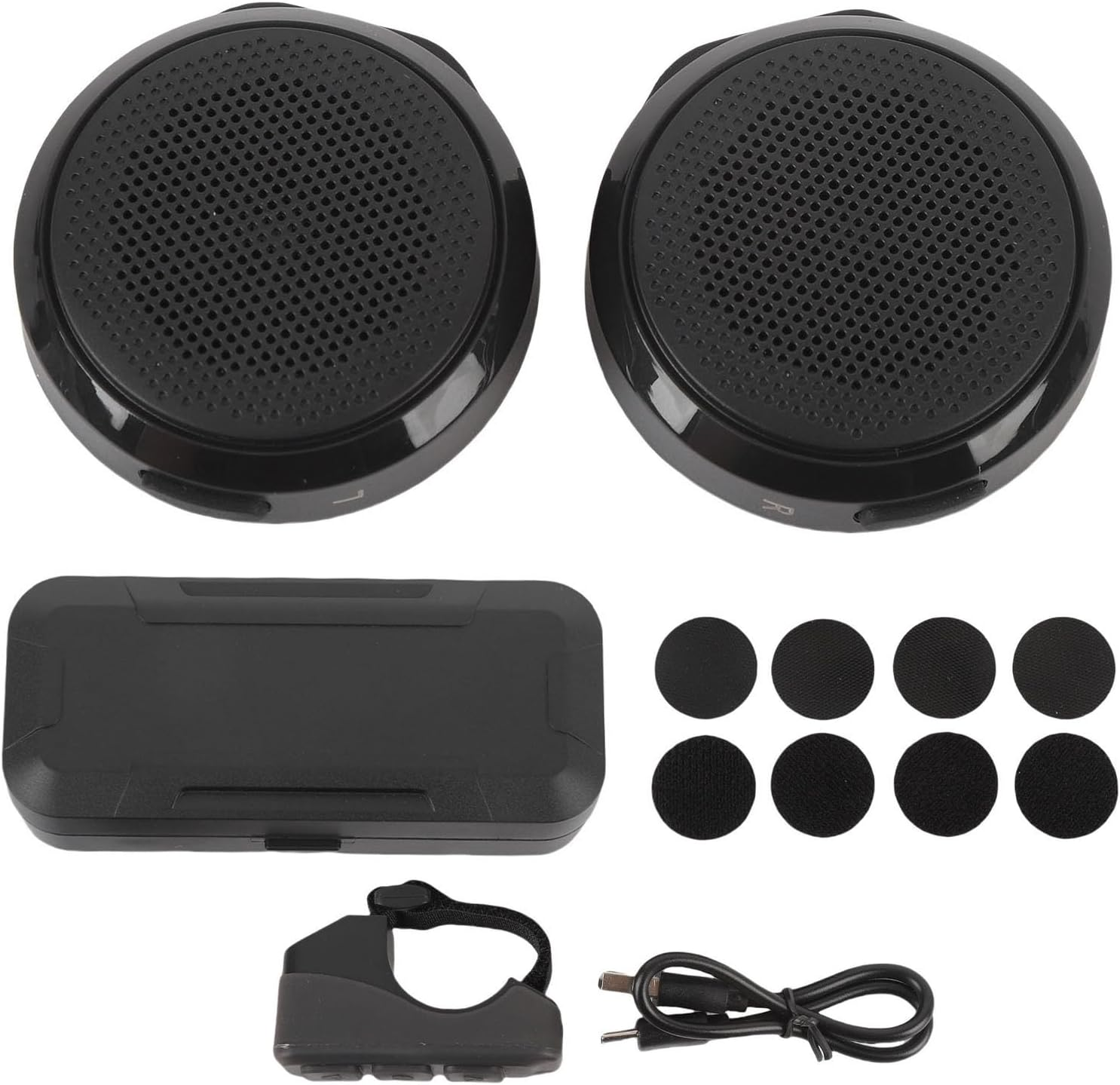 Sustvita Bluetooth Helmet Speaker with Active Noise Cancellation, 50 Hours Audio from a 1900Mah Charging Case, a Motorcycle Bluetooth Headset for Most Helmets image number 2