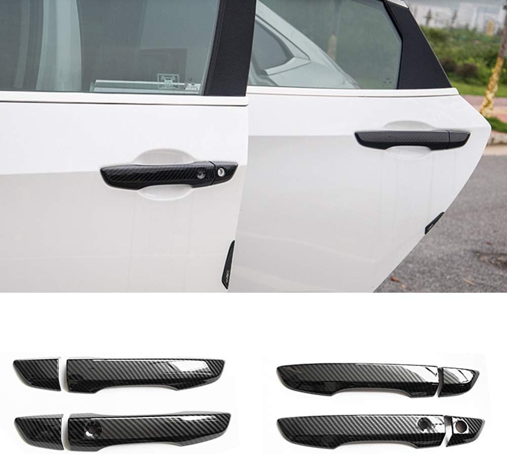 Exterior Door Handle Cover Trim for Honda Civic 10Th Gen Accessories 2016 2017 2018 2019 2020 2021 with Smart Keyhole (Glossy Black)