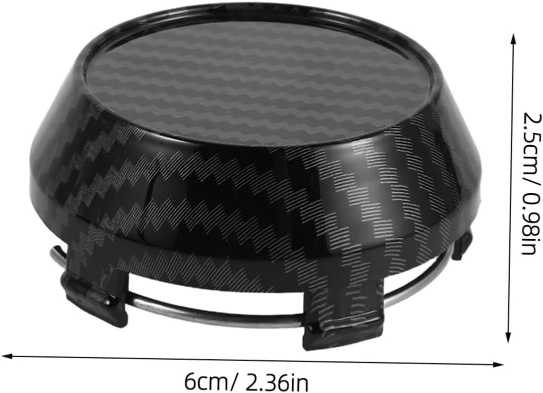 BESTOYARD 4Pcs Carbon Fiber Hubcaps Wheel Caps Center for Car Wheel Center Cover Raised Design for Enhanced Visual Appeal Vehicles image number 1