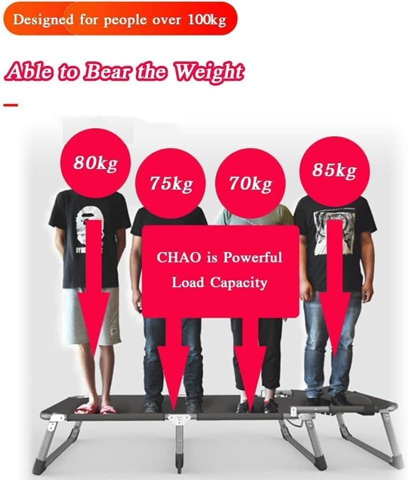 Folding Camping Cot W/Mat for Adults, Heavy Duty Outdoor Camping Bed Travel Camp Cots Camping Loungers, 5-Position Adjustable Backrest, Lightweight Tent Cot for Home Office Beach Garden