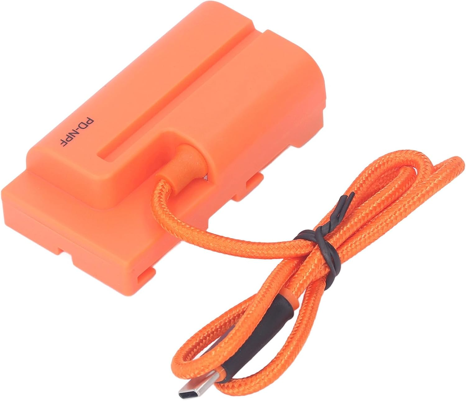 Dummy Battery for NP-F550/F570/F970 Type C Compatible with Camera Monitor, Braided Power Cord Built-In Circuit