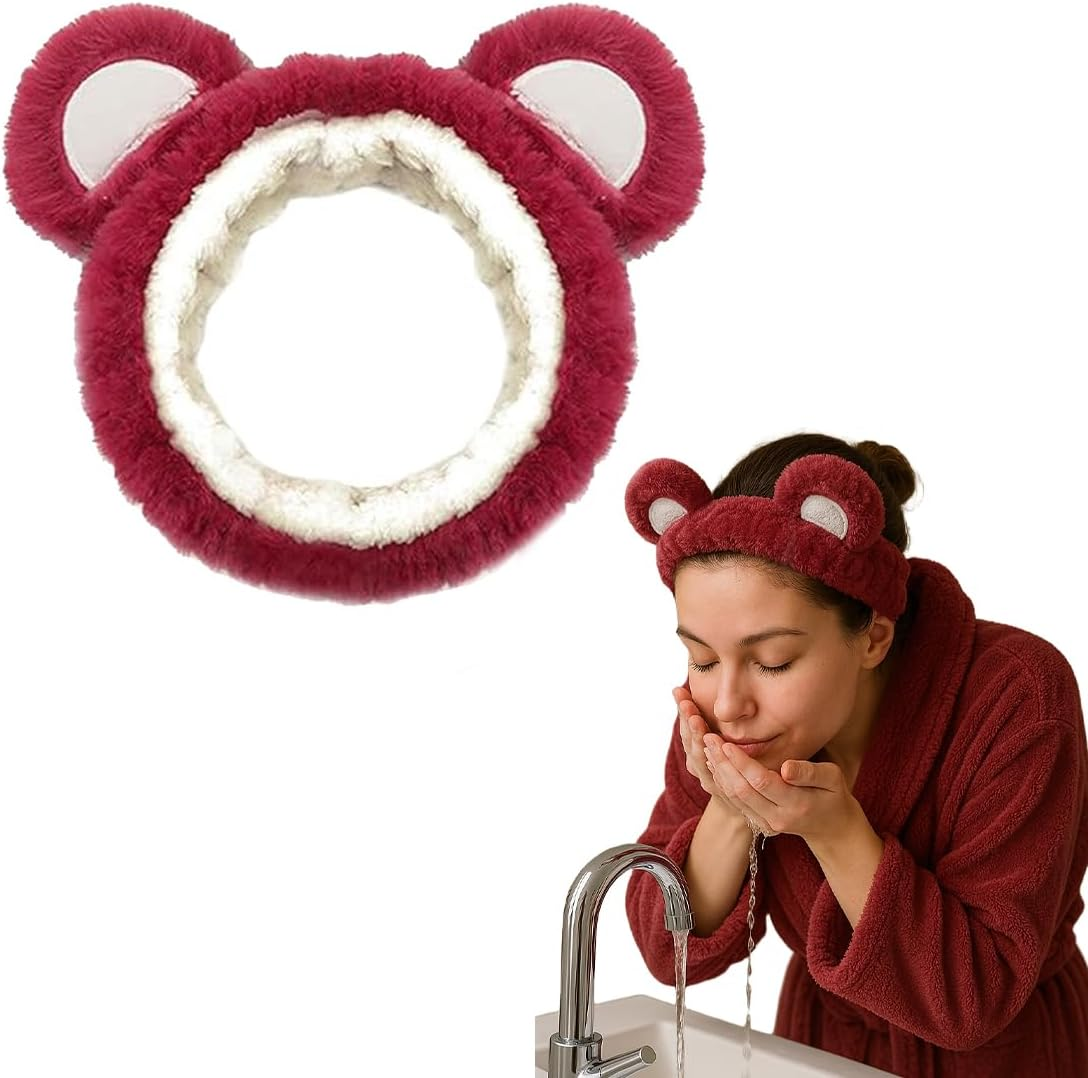 CATOR Headband for Washing Face Sponge Soft Terry Cloth Makeup Hair Band Skin Care Non-Slip Headband Hair Band Cosmetics for Women image number 5