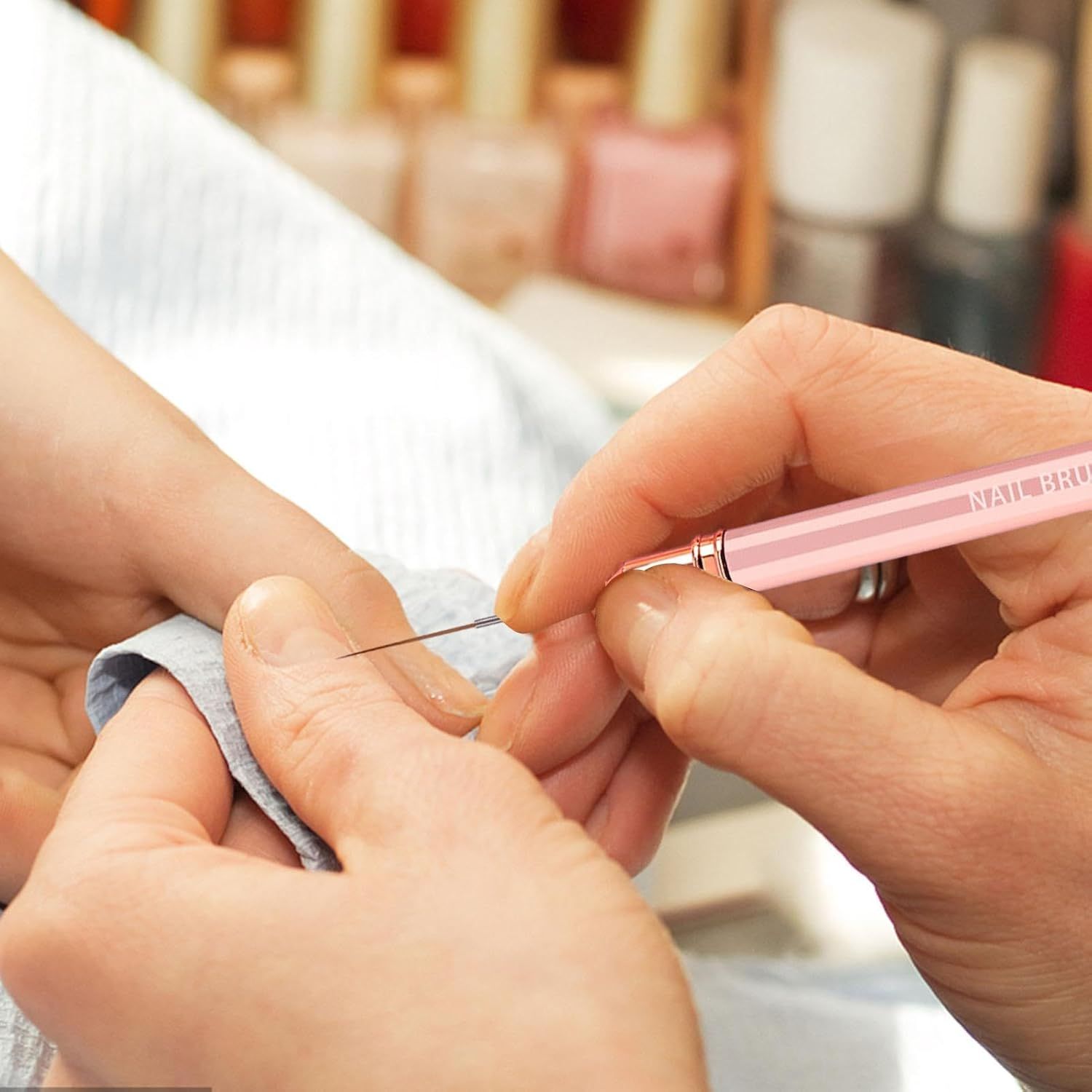 Liner Brushes - French Tip Brush,Elegant Nail Pen Set with Comfortable Handles Easy to Use Professional Liner Tools image number 6