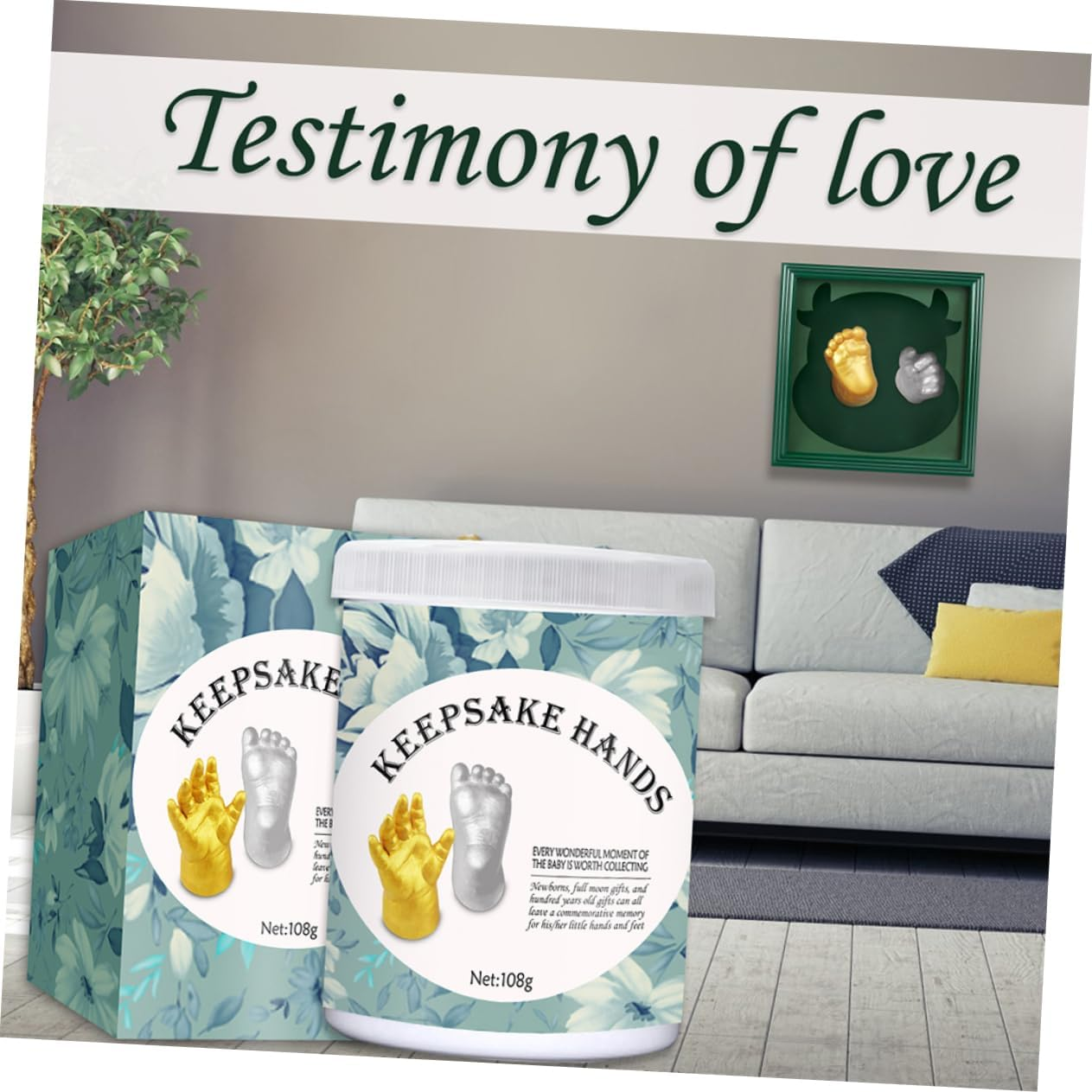 Hand Mold Powder for Newborn Hand Casting Kit for Boys and Girls Use as Keepsake image number 3