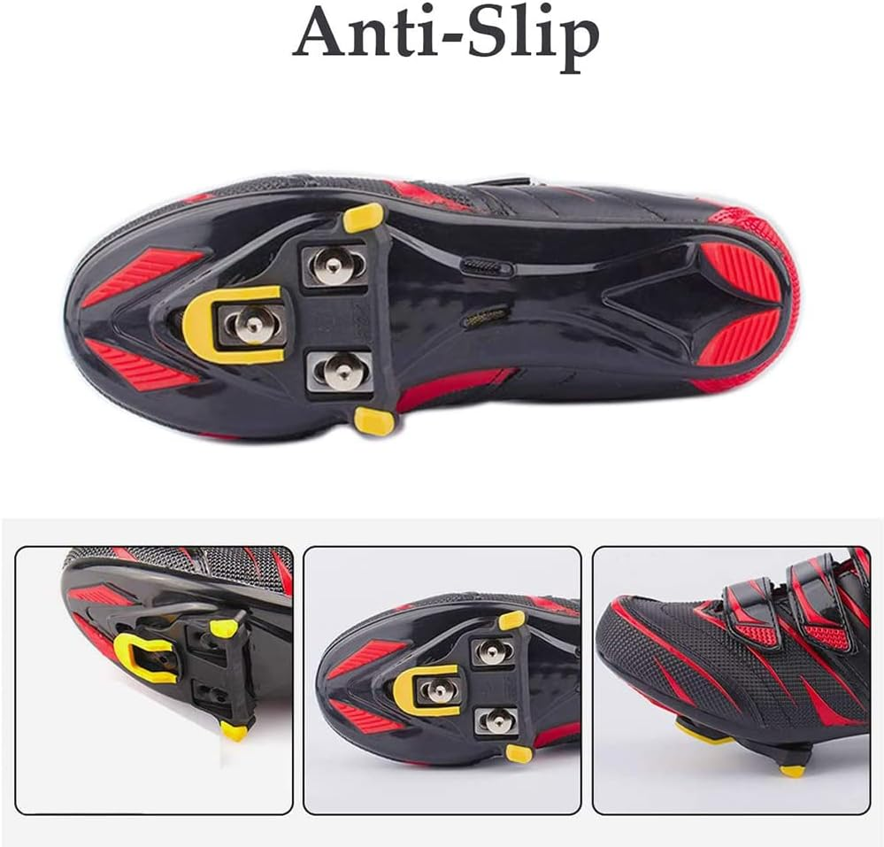 Shoes Road Self-Locking Bike Cycling Pedal Cleats Set for SM-SH11 SPD-SL 2Pcs - Red (2Pcs) image number 5