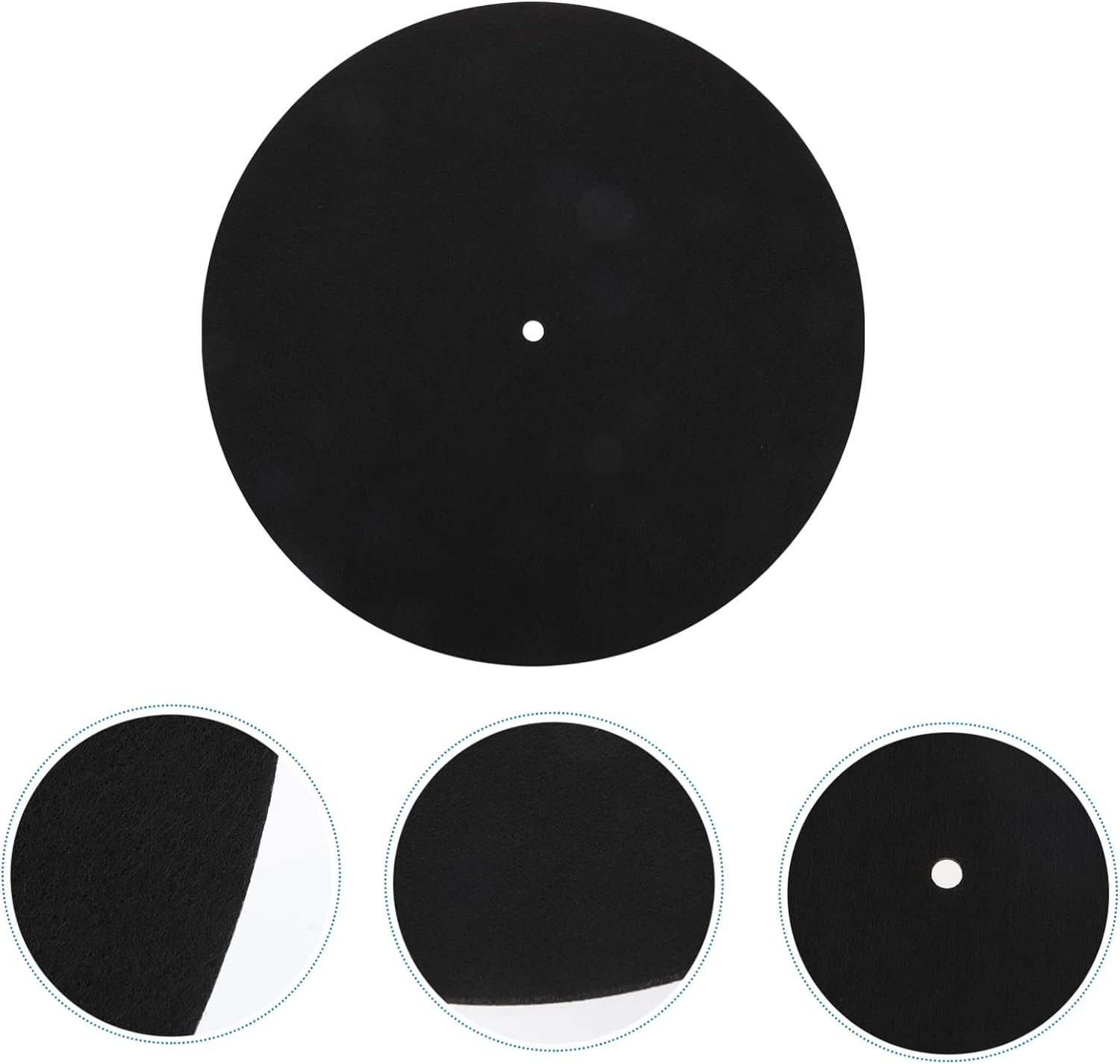 Milisten Turntable Mat 7 Inch 3Mm Thickness Felt Disc Pad Vinyl Record Mat image number 6