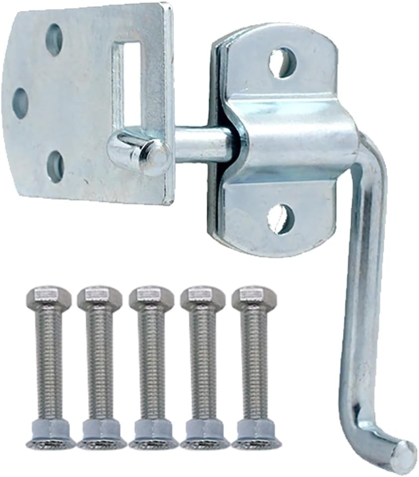 Pkg of (2) Corner Gate Latch Sets for Stake Body Gates - Clear Zinc image number 3