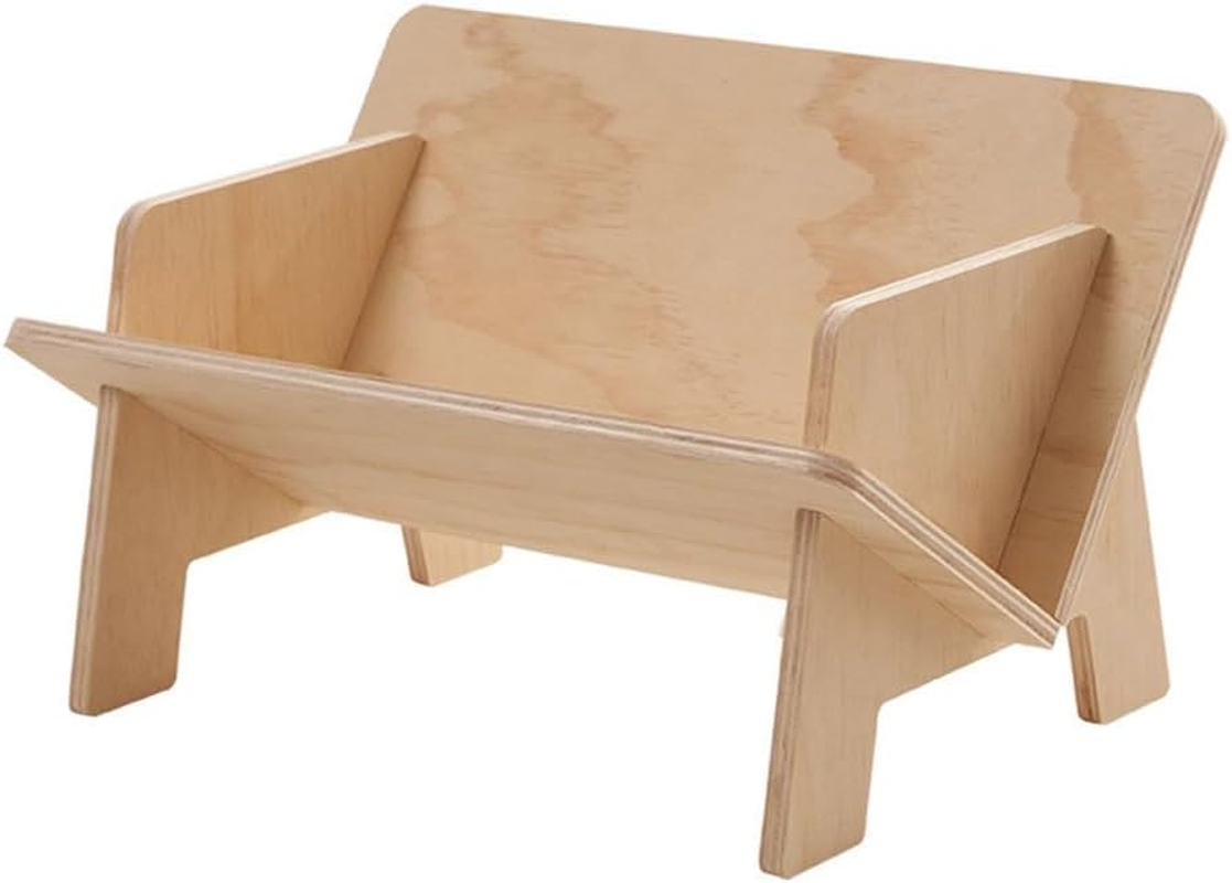 Wooden Tilted Tabletop Bookshelf Kids Bookcase Rustic Desktop Storage Organizer Display Bookshelf image number 3