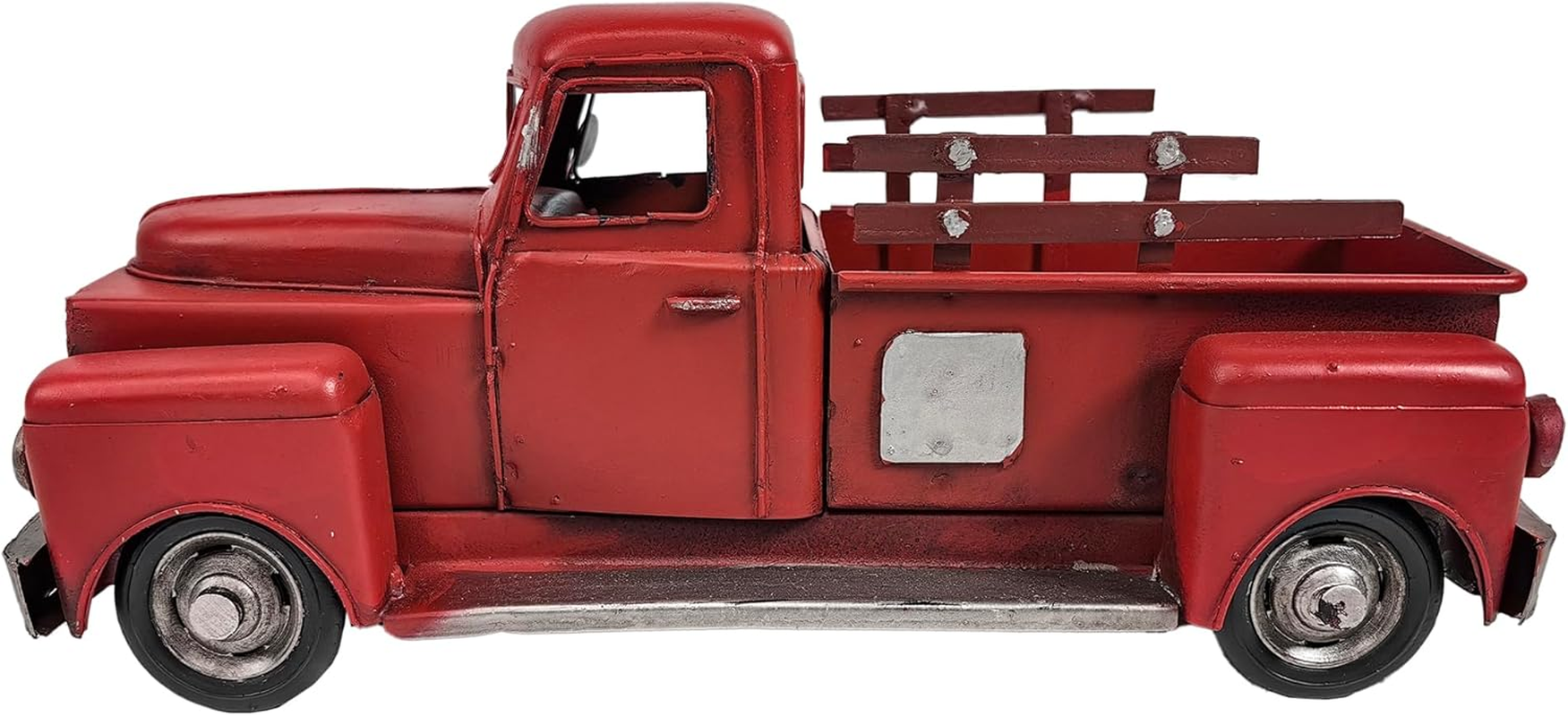 Ychtewy-Iron Classic Red Truck Pick-Up Model Collectible Vehicle Decoration, Metal Truck Christmas Decor ，Unique Blend of Vintage, Rustic, Farmhouse Truck Decor for Table Top Decor. (A)&hellip; image number 2