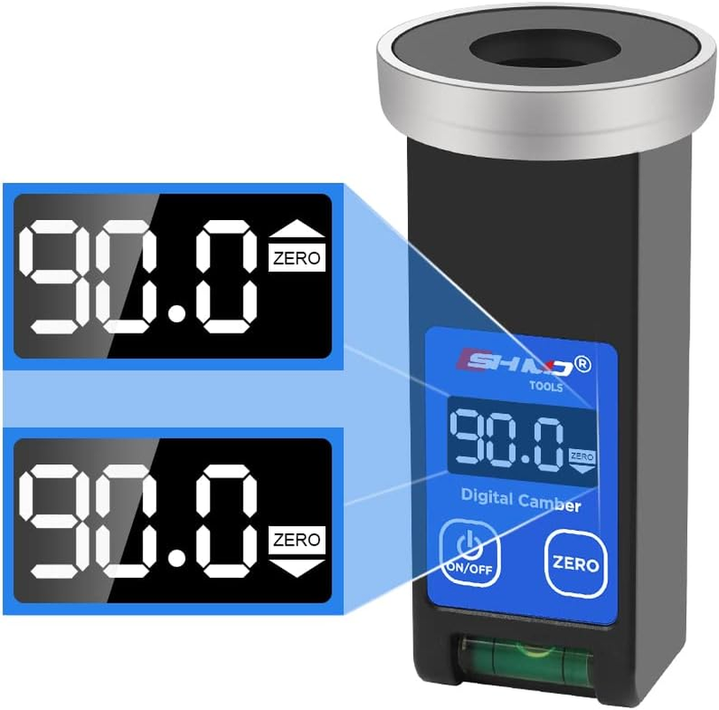 Camber Gauge Digital Wheel Alignment Tool -90&deg; to +90&deg; Wide Range Wheel Alignment & Balancing Tools Accurate Caster Camber Gauge with Digital Display & Powerful Magnet & Positioning Bubble & Reset Key image number 3