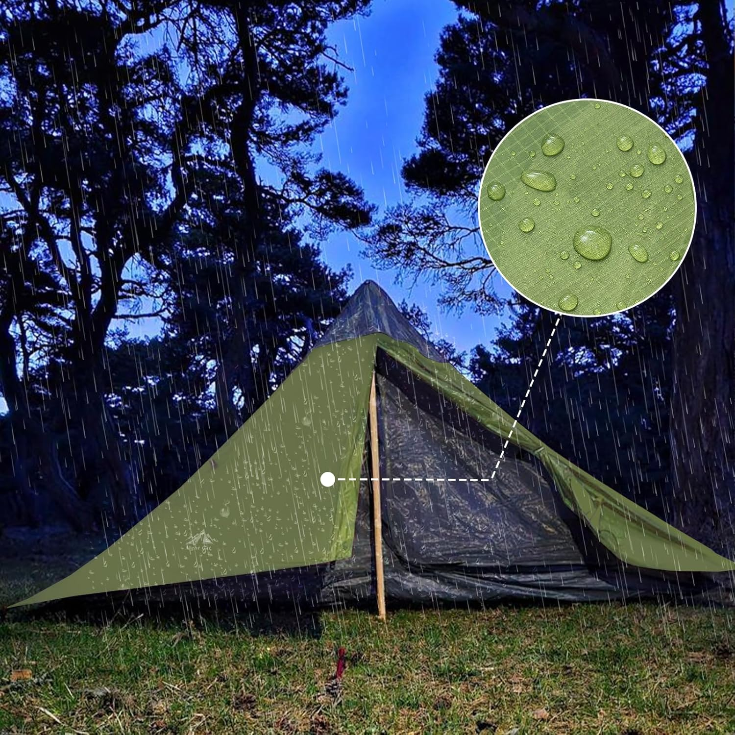 Night Cat Backpacking Tent One 1 Person for Professional Hiker Ultralight Bivvy Tent Camping Hiking Mountaineering Waterproof with Mosquito Net Double Layers 2.3X0.8M image number 1