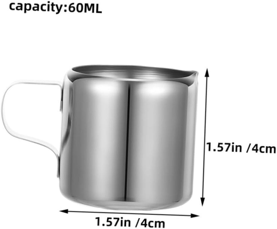 CATIEBYE 3Pcs Stainless Steel Milk Frothing Cups for Espresso Latte Art Steaming Pitchers with Nonstick Surface Multifunctional Sauce and Milk Steamer for Coffee Use