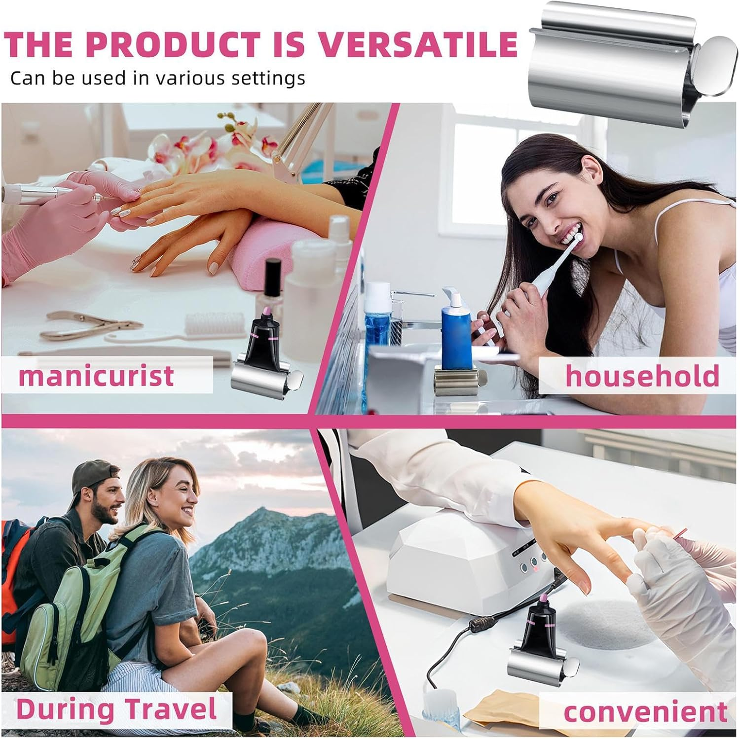 Toothpaste Squeezer | Tube Wringer for Hand Cream,Manual Toothpaste Dispenser Rollers, Stainless Steel Paste Wringer for Paint Cream Cosmetic