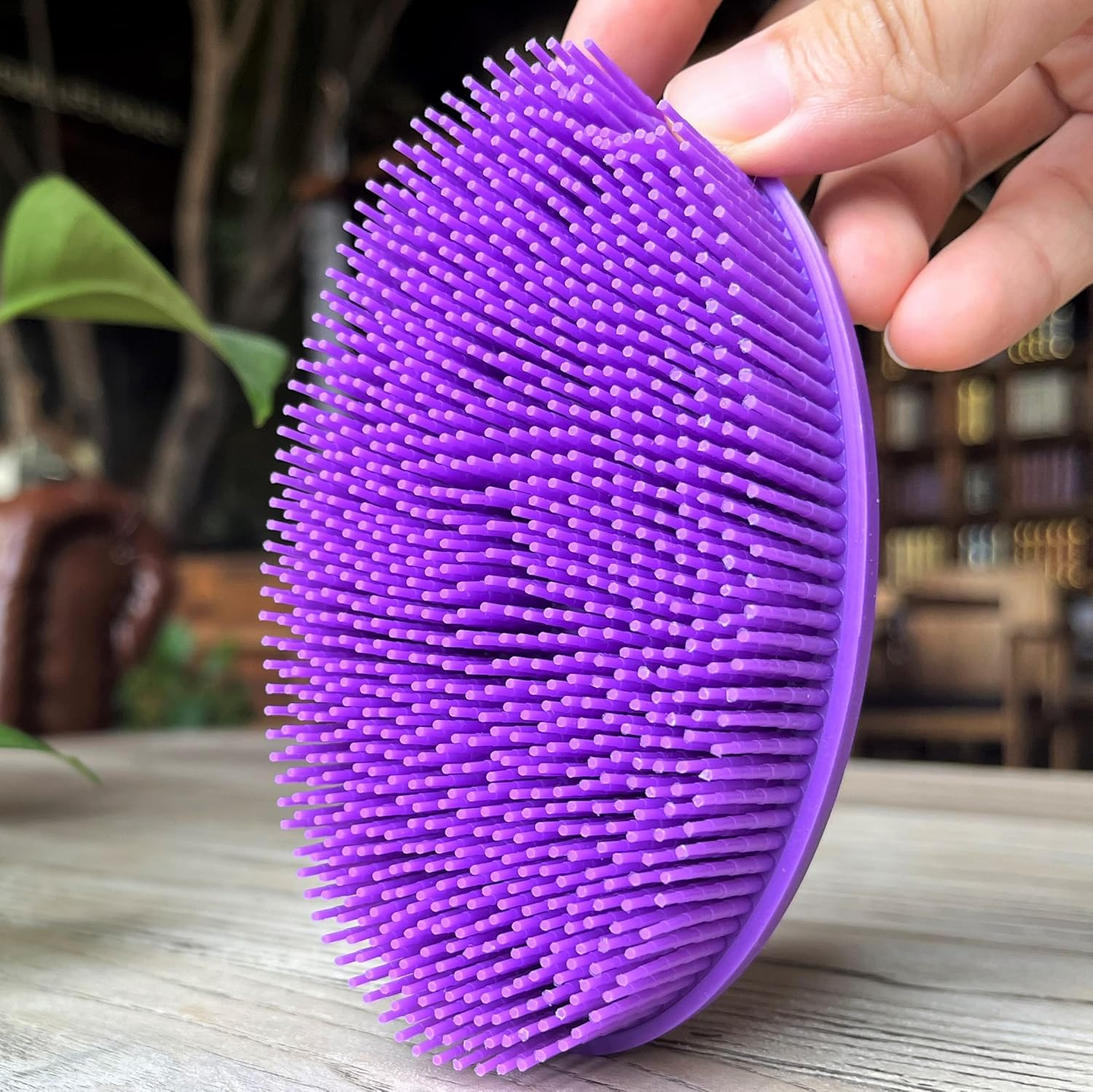 Premium Sensory Brush for Kids or Autism,Soft Silicone Body Scrubber,2 in 1 Sensory Room Occupational Therapy Sensory Brushes,Silicone Loofah,Pets Shower Brush Bath Brush Shampoo Brush - Whale-Blue image number 5