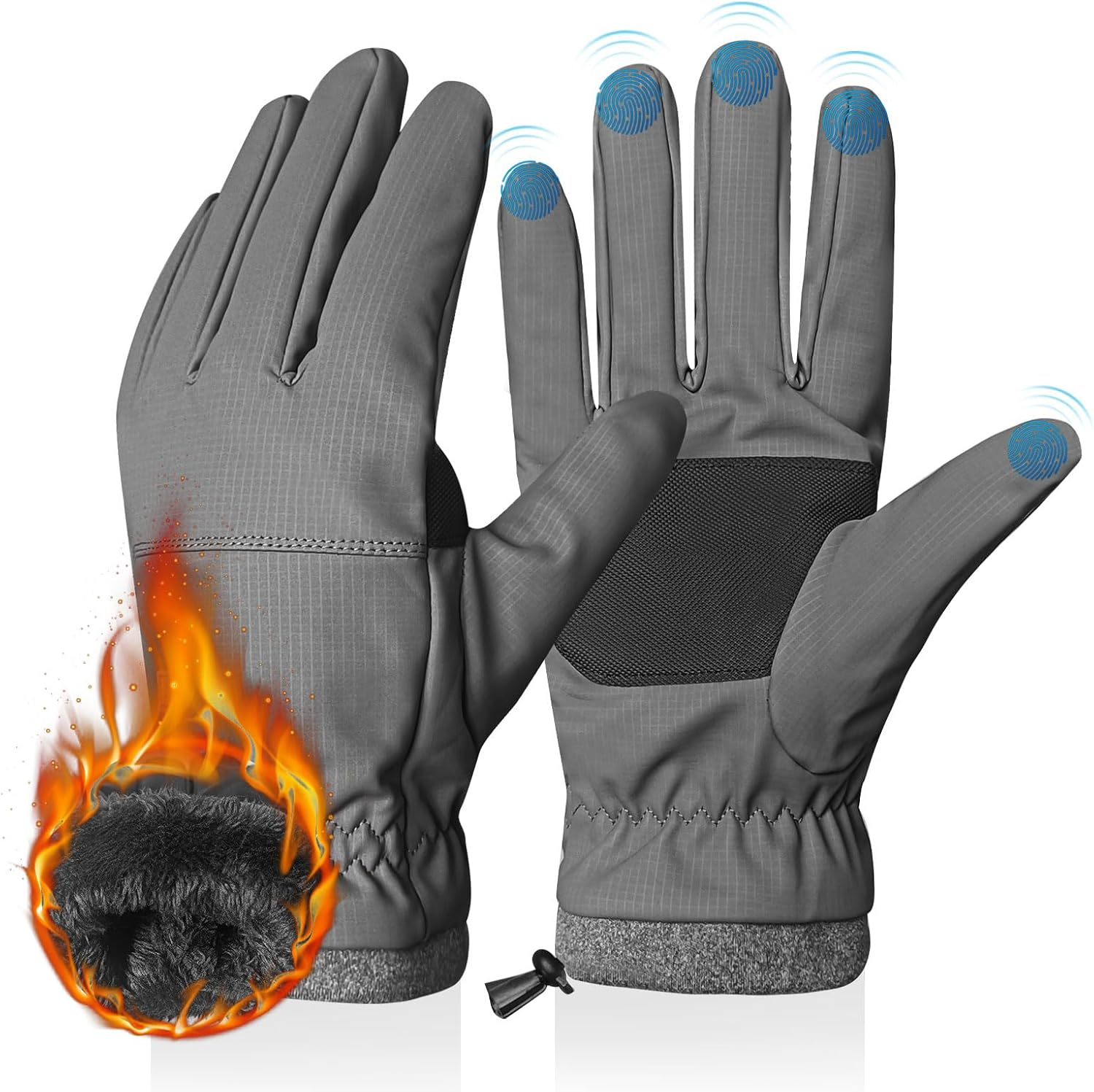 LOKZEER Winter Gloves for Men Women &ndash; Touch Screen Waterproof Windproof Warm Gloves with Thermal Lining for Running, Driving, Cycling, Hiking, and Cold Weather Outdoor Activities