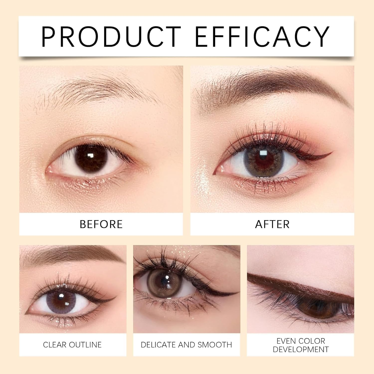 Eyeliner Pencil Waterproof, 24 Hr Waterproof Eyeliner Duo Sharpenable Eye Pencil, Fading, No Smudging, Smooth and Easy to Color (Plum) - 7Pcs image number 5