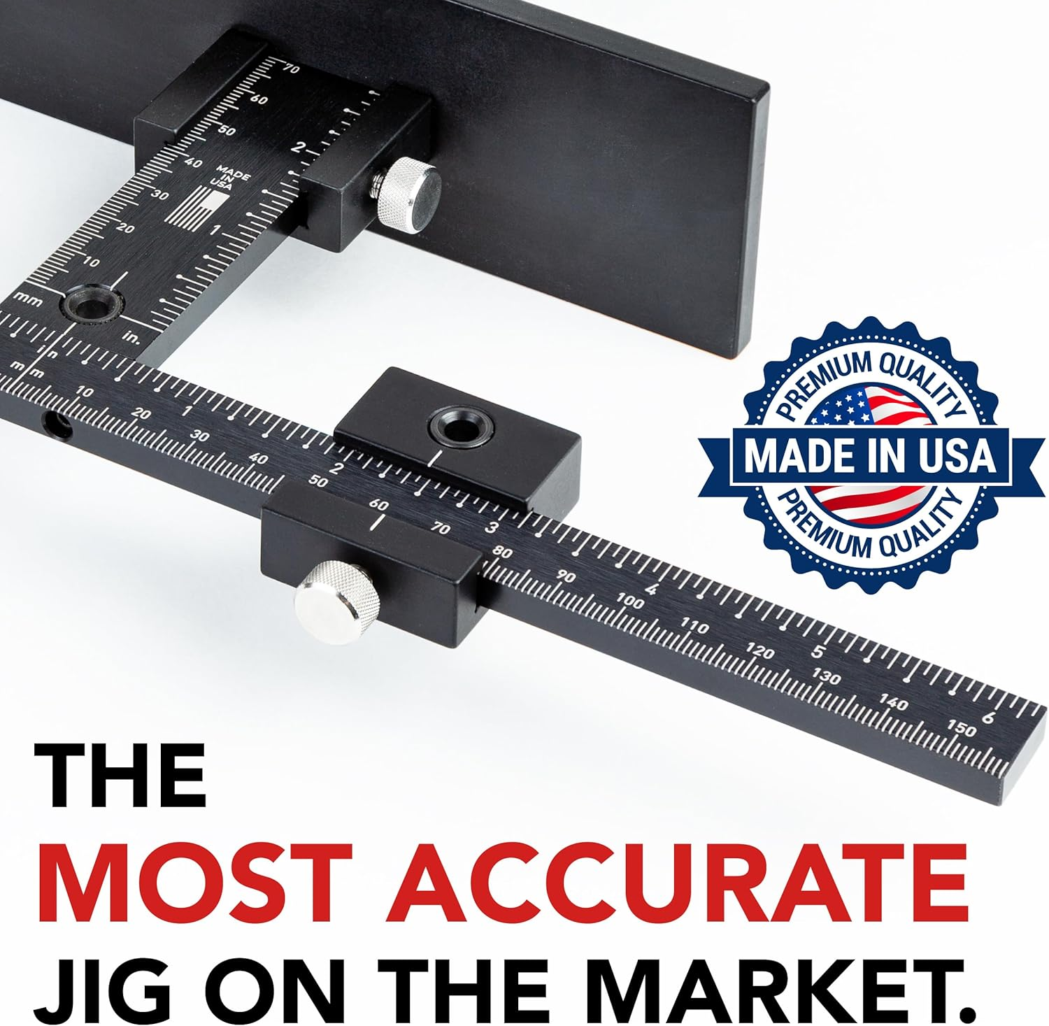 PRO Cabinet Hardware Jig - Install Drawer Front Handles and Knobs Faster - Made in USA - Hand Calibrated by True Position Tools image number 1