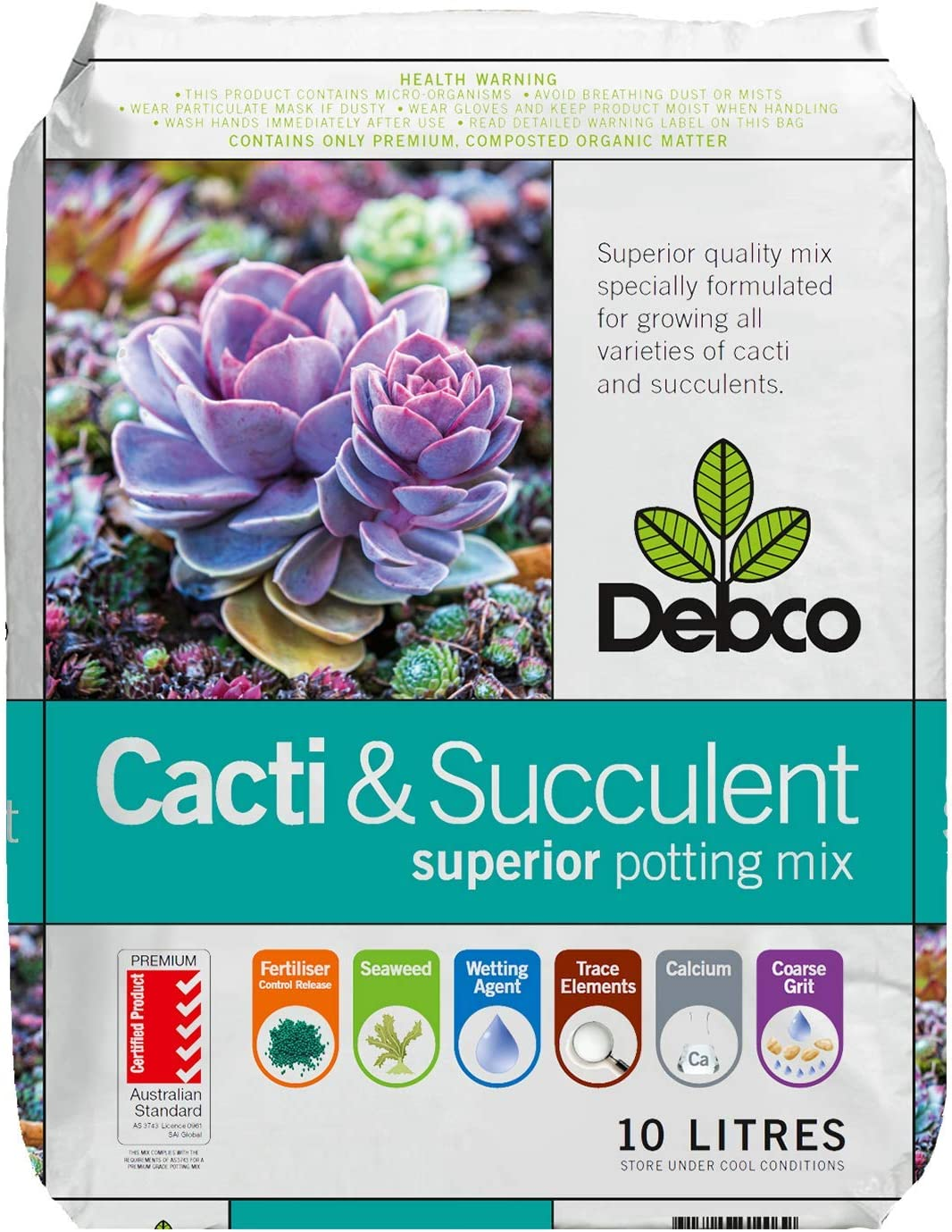 Debco Cacti and Succulent Premium Potting Mix 10 Litre & Premium Potting Mix 10 Litre image number 4