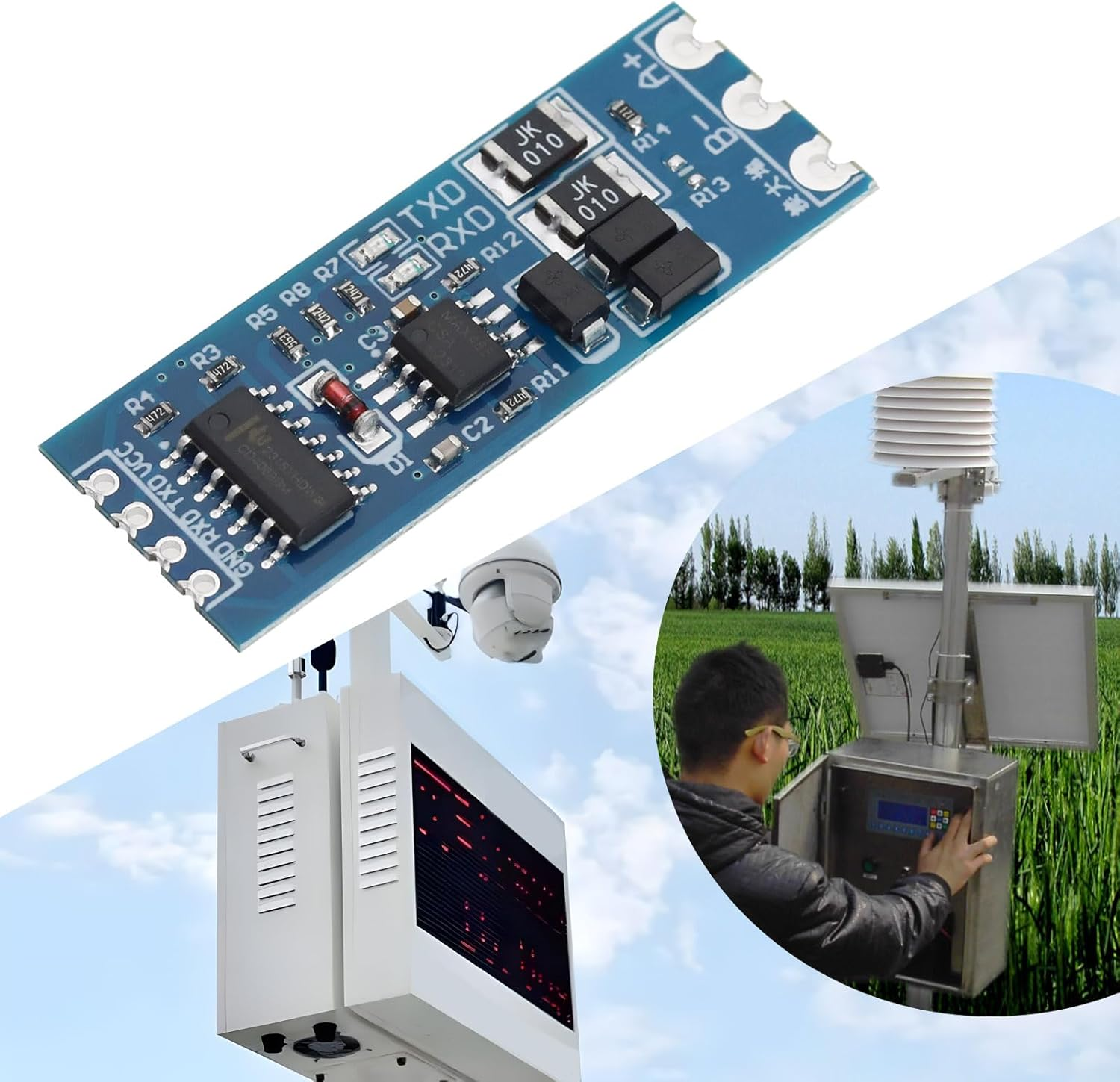 LT Easiyl 10Pcs TTL to RS485 Module 485 to Serial Port UART Module Level Converter Module Level Switching Power Module TTL Turn RS485 Power Supply image number 1