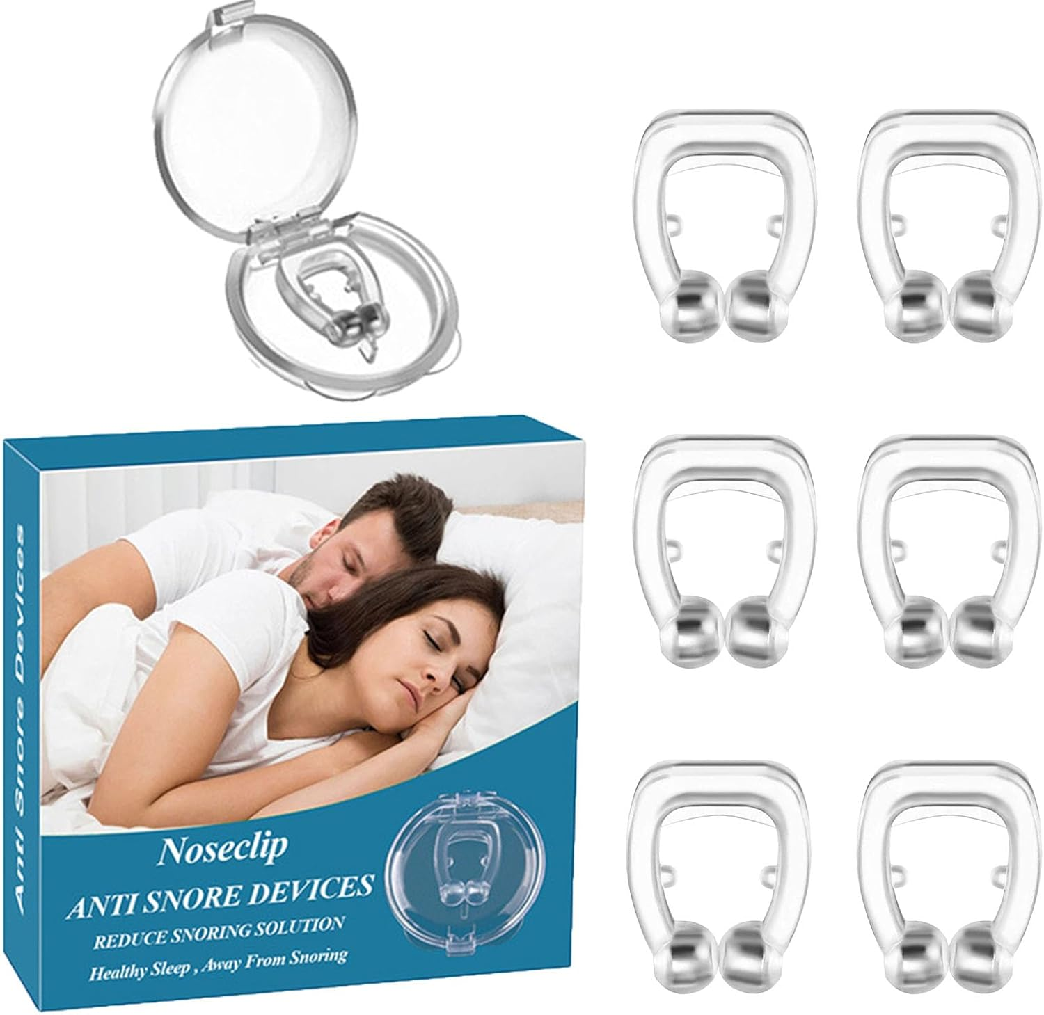 6PCS anti Snoring Nose Clip,Reusable Silicone Assisted Snoring Reducing Device,Silicone Snoring Solution,Effectively Relieving Snoring image number 5