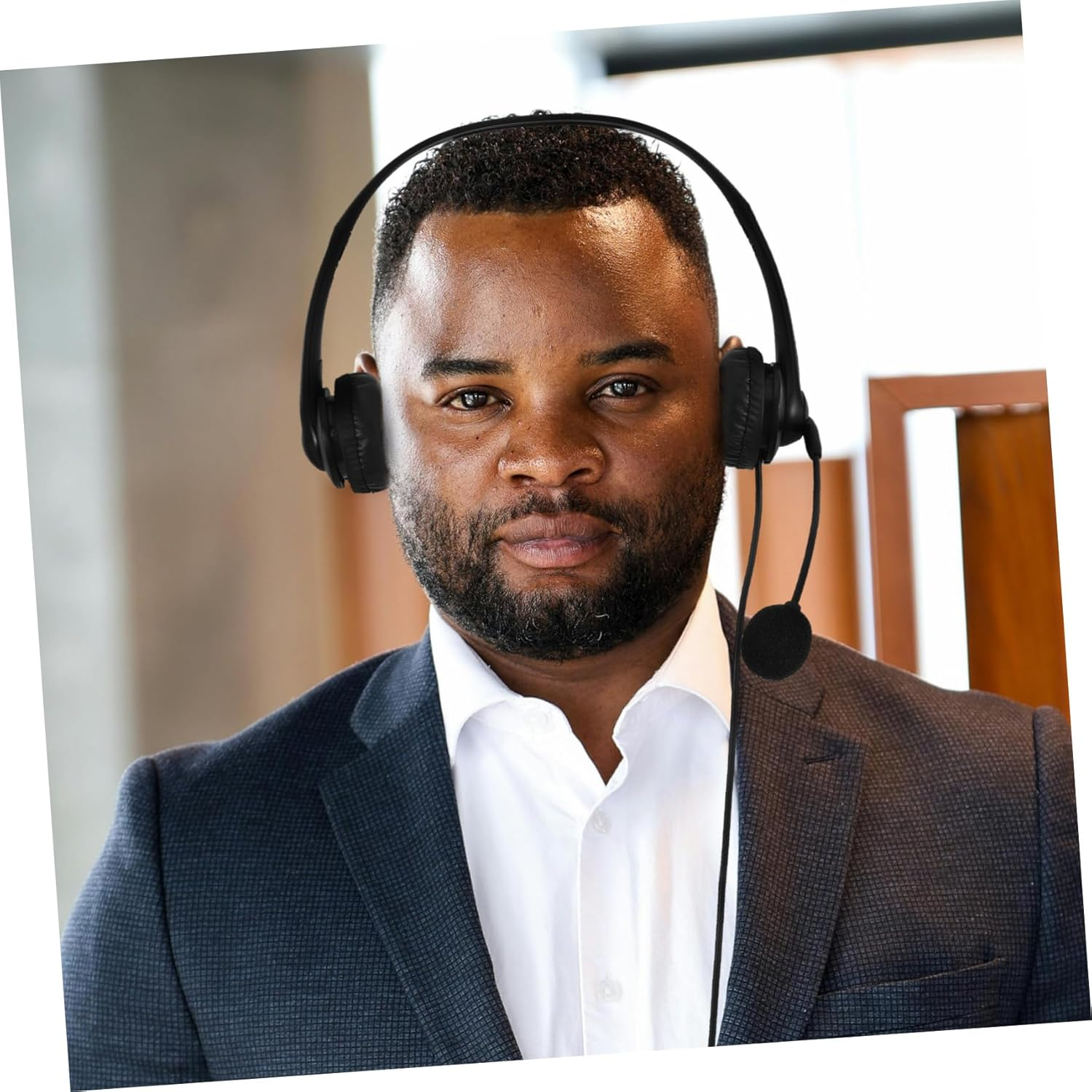 OFFIGAM Office Headphones with Microphone Comfortable Noise Cancelling USB Headset for Chat Business Online Courses Durable Lightweight Design for Conversations image number 2