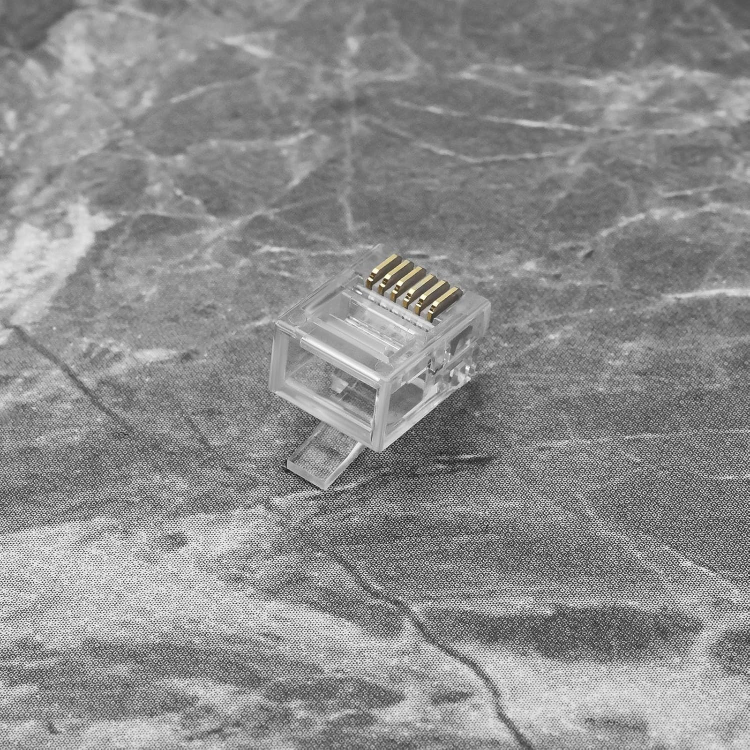 50Pcs Telephone Line RJ12 Crystal Plug Transparent RJ12 Telephone Connectors ADSL VDSL Telephone Cable Crimp End Connector Male Plugs image number 5