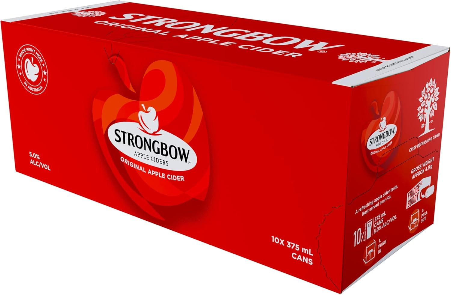 Strongbow Original Apple Cider Cans 375 Ml 3 X 10 Pack image number 3