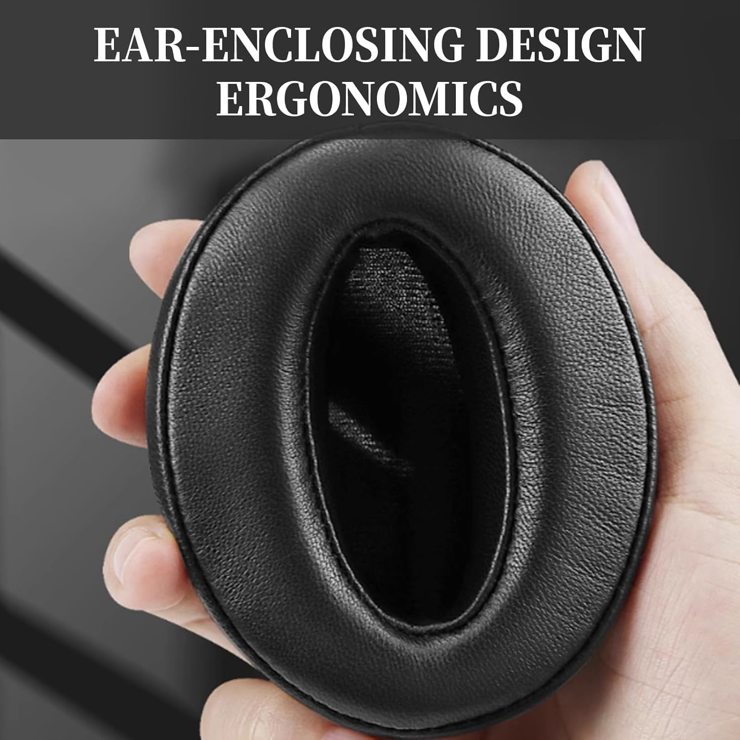 HD4.50BT Replacement Ear Pads, Quite-Comfort Protein Leather Earpads Covers for Sennheiser HD4.50BT, HD4.30, HD4.40, HD350BT, HD400S, HD458BT, and HD300 Headphones, Comfortable Durable image number 4