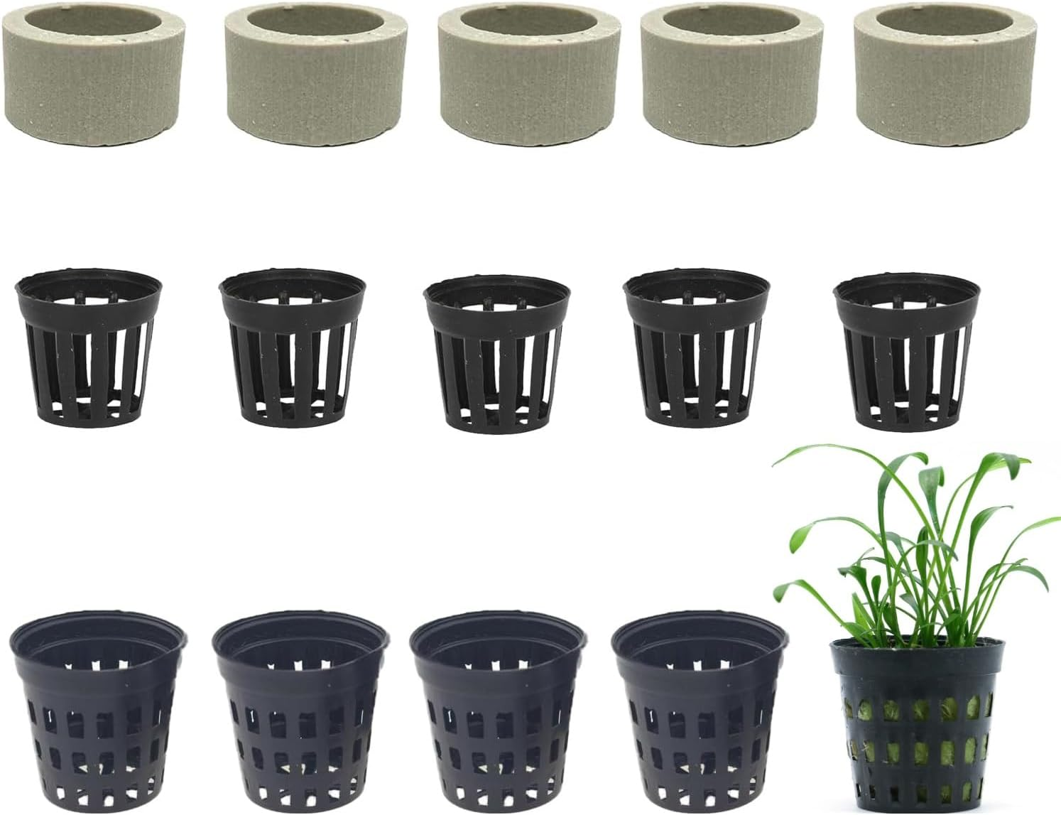 15 Pcs Aquarium Planting Baskets Rings, Aquatic Plants Fixed Ring Set, Aquatic Plant Planting Basket Flower Pots Aquarium Plant Weights Pot Anti-Floating Aquarium Decoration Fish Tank Accessories image number 1
