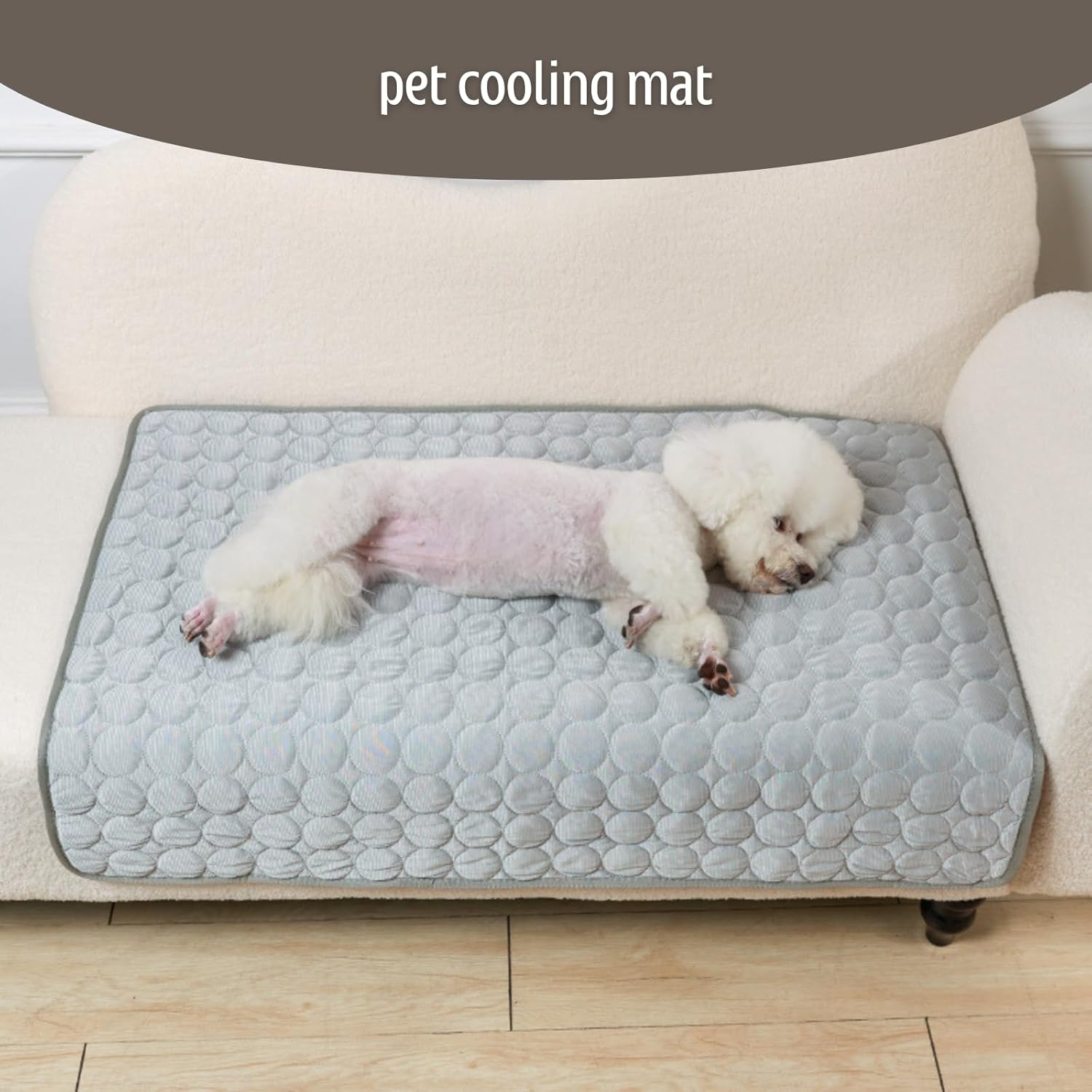 Pet Cooling Mat &ndash; Soft, Breathable Cooling Fabric, Temperature-Regulating Dog & Cat Cooling Pad, Washable, Non-Toxic, Ideal for Summer Heat Relief (S) image number 2