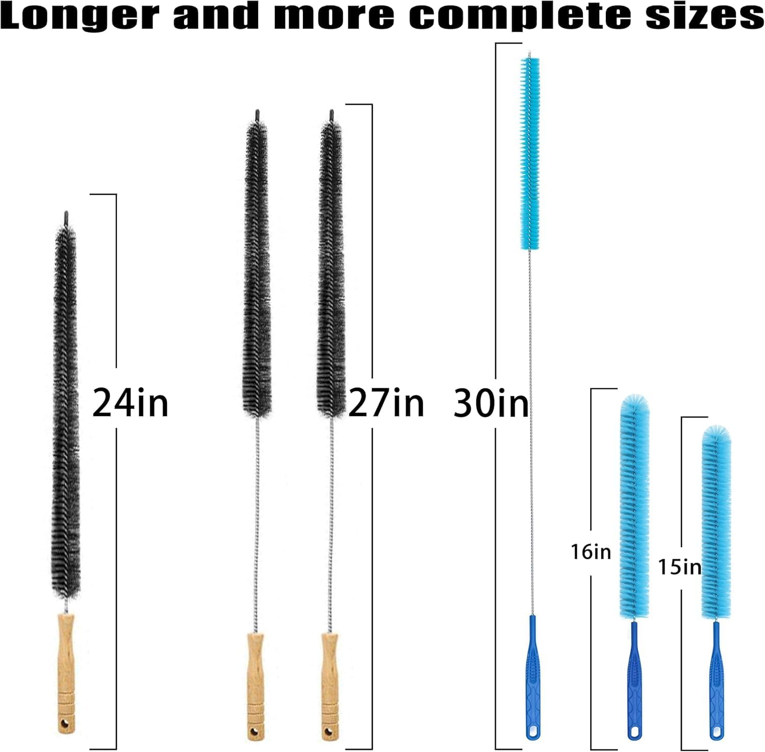 3Pack Dryer Vent Cleaner Kit, Home Improvement Essential Cleaning Tools, up to 30 Inch Long Brush Cleaning Set，Pet Hair Remover for Laundry，Drain Snake image number 1