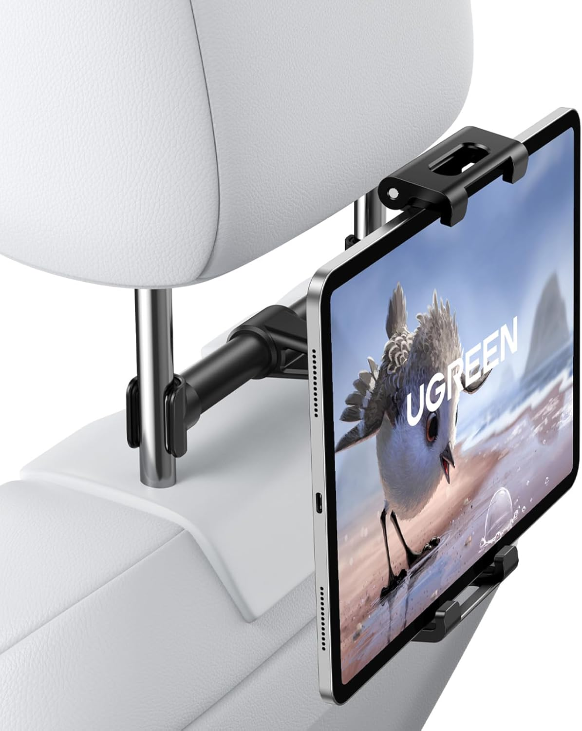 UGREEN Car Headrest Mount Back Seat Tablet Phone Holder Rear Bracket Cradle for Iphone 17 Pro Max, Ipad Mini Pro Air, Galaxy Tab, and More 4.7-12.9'' Devices image number 5