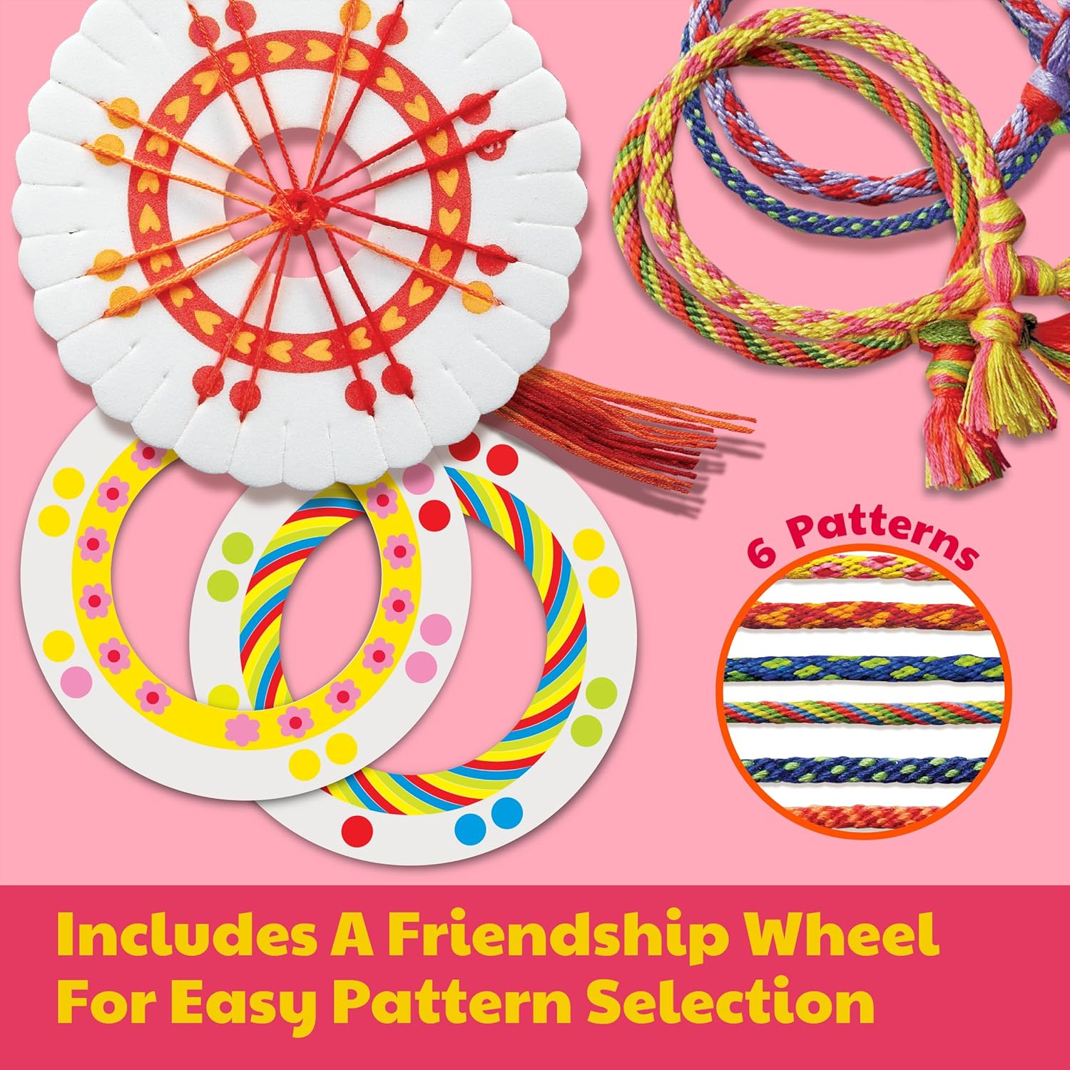 4M Kidzmaker Friendship Bracelets, Create up to 10 Bracelets, Different Designs and Styles, Art and Craft Activity, Stimulates Creativity image number 6