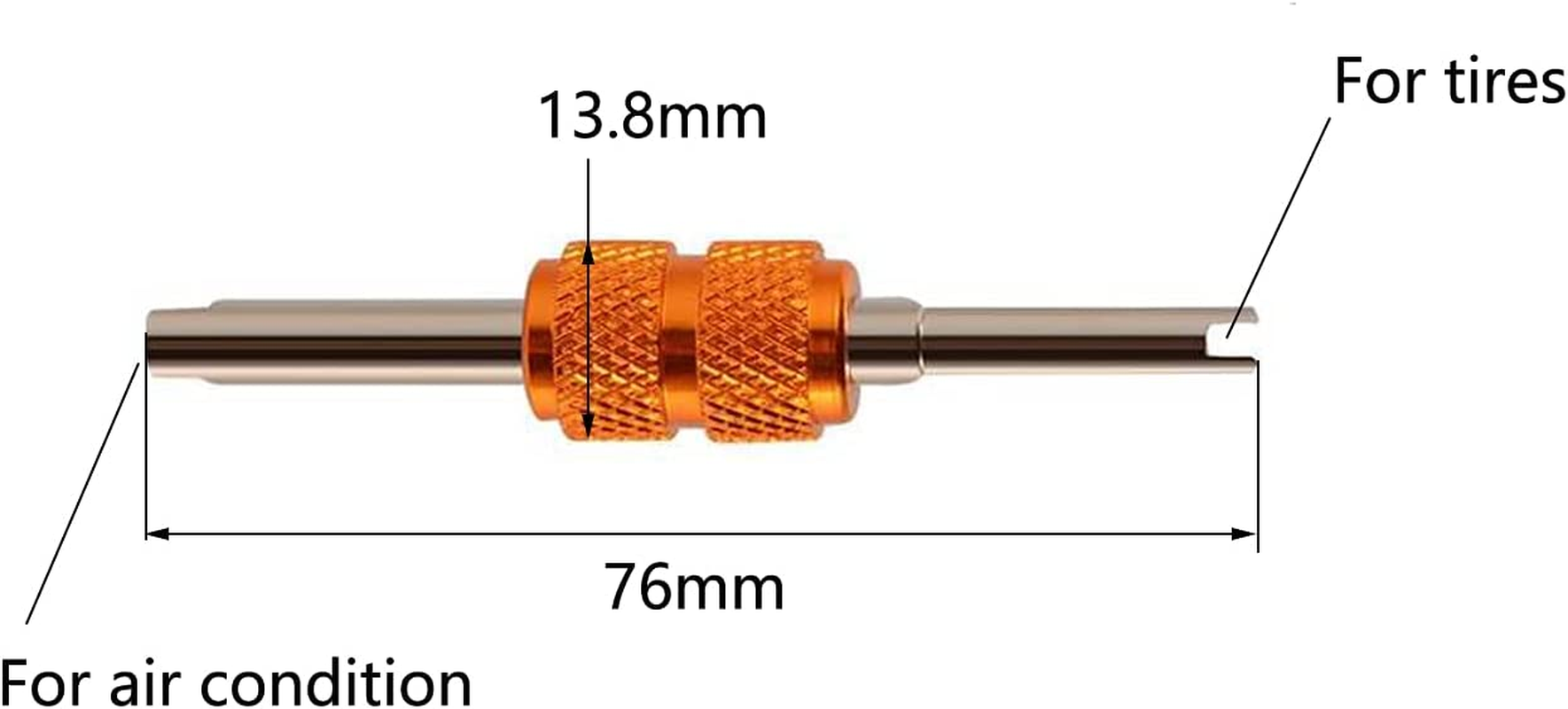 High Low Side Retrofit Conversion Adapter R-12 to R-134A 1/4 SEA Valves Caps Fitting Kit with Valve Core Removal Tool for Car A/C Refrigerant Accessories image number 5