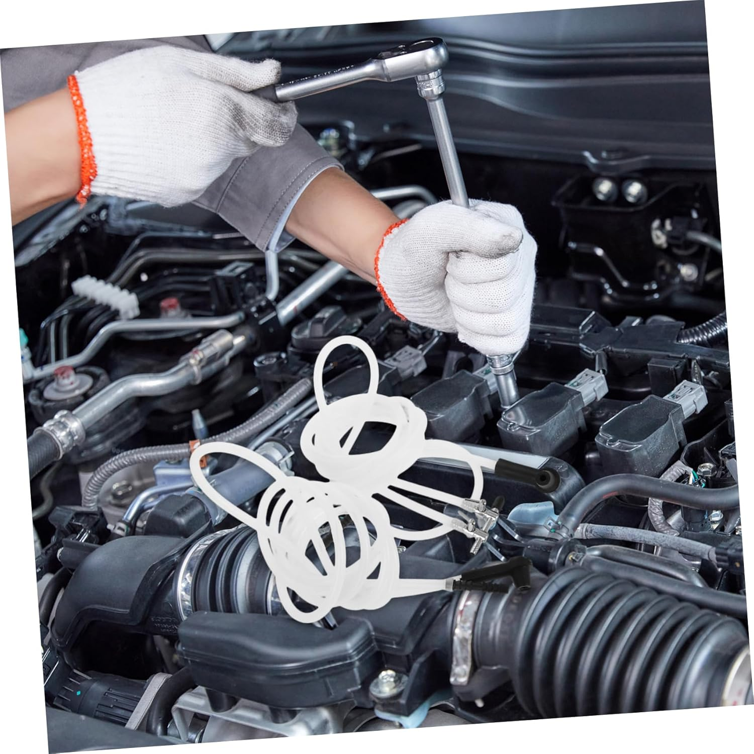 GANAZONO 1Set Automotive Bleeder Tool Versatile Brake Oil Replacement Hose for Car Maintenance Compatible with Various Vehicle Models image number 4