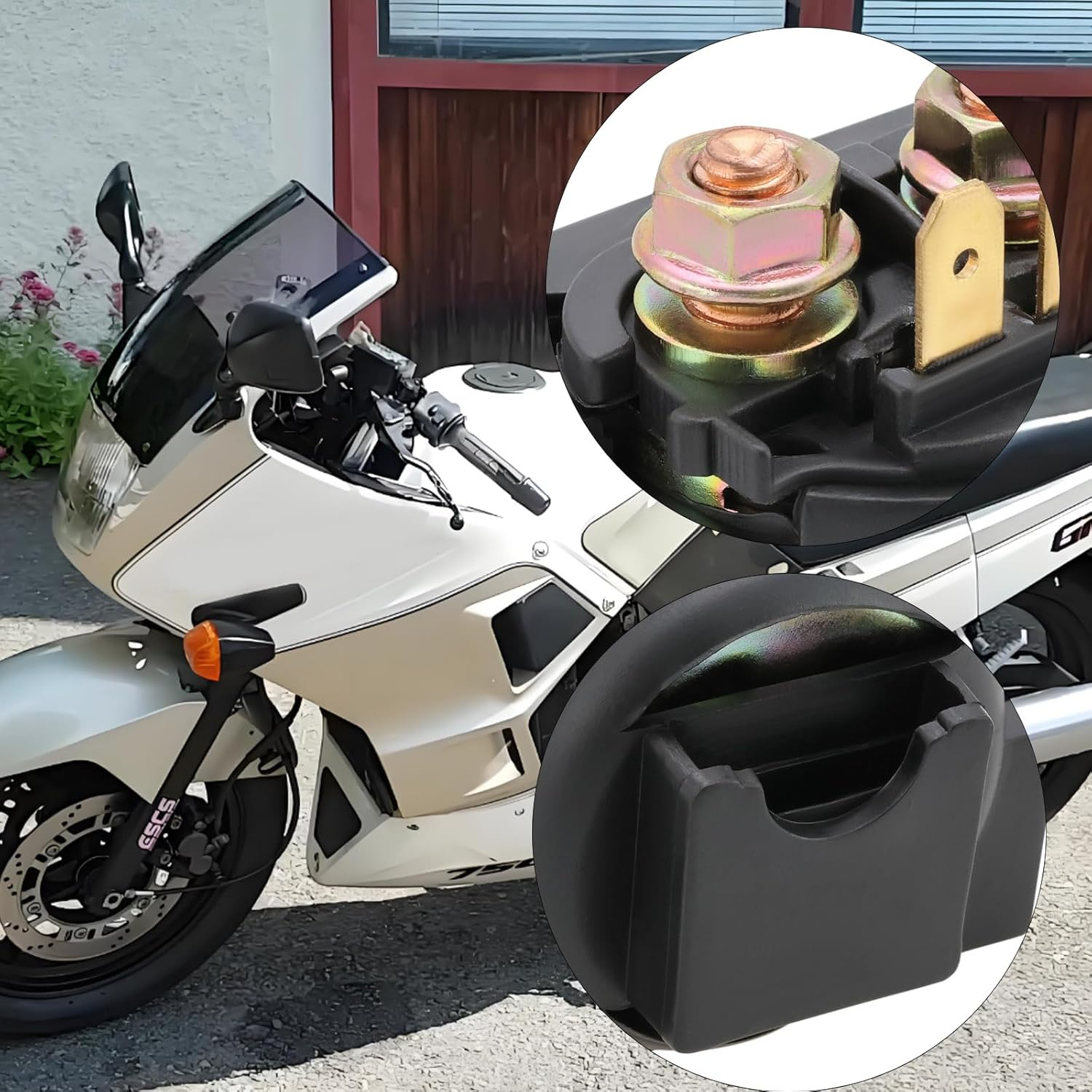 SING F LTD 1Pc 12V Motorcycle Starter Solenoid Relay Replacement Part 27010-1098 27010-1235 Compatible with Kawasaki BJ EN GPX GPZ GTR VN Z ZR Triumph Tiger T