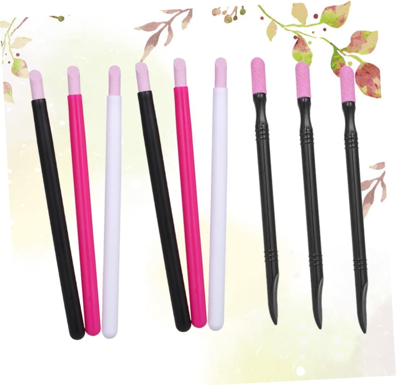 Baluue 6Pcs Nail Polishing Pen Set Sanding Strip and Ceramic Pen for Nail Manicure Tools image number 6