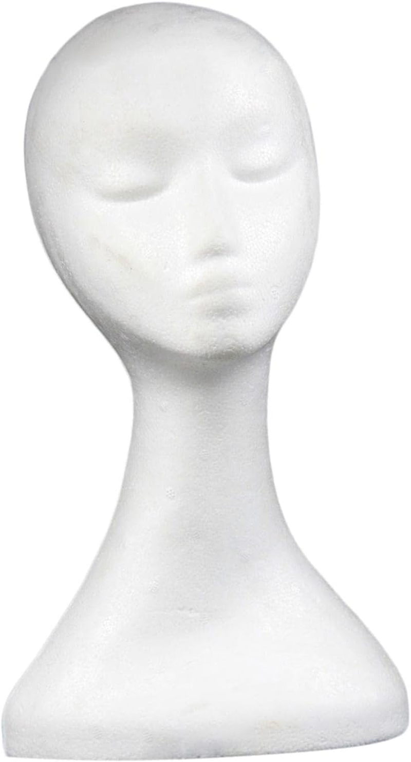Fashioncha Foam Wig Head, Foam Mannequin Wig Stand, Wig Display Holder, Smooth and Durable, Mannequin Foam Head Display Hair Hat Hairpiece for Home Salon, as Described, Style A image number 4