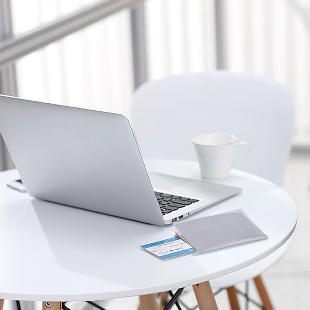 CREATCABIN 10 Pcs Passport Cover Clear Waterproof PVC Plastic Frosted Passport Protector Case ID Card Holder Sleeve Thin Credit Card Travel Document Organizer Covers for Women Men 7.4 X 5.3 Inch image number 3