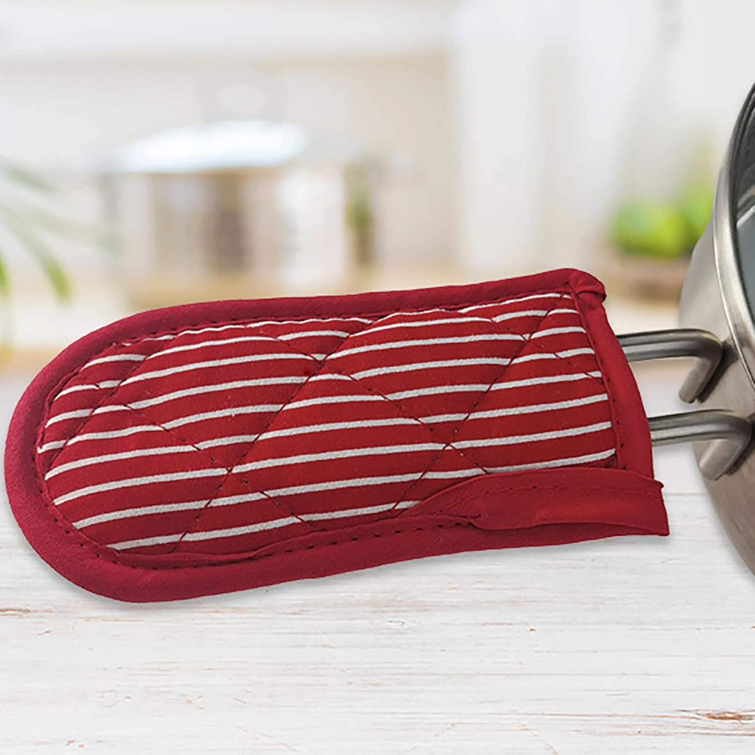 Tunghey Hot Handle Covers, Cast Iron Skillet Handle Covers, Pot Pan Handle Covers, Heat Resistant Pot Pan Skillet Handle Holder Sleeves Mitt for Kitchen, BBQ and Baking Cookware 4 Pack image number 4